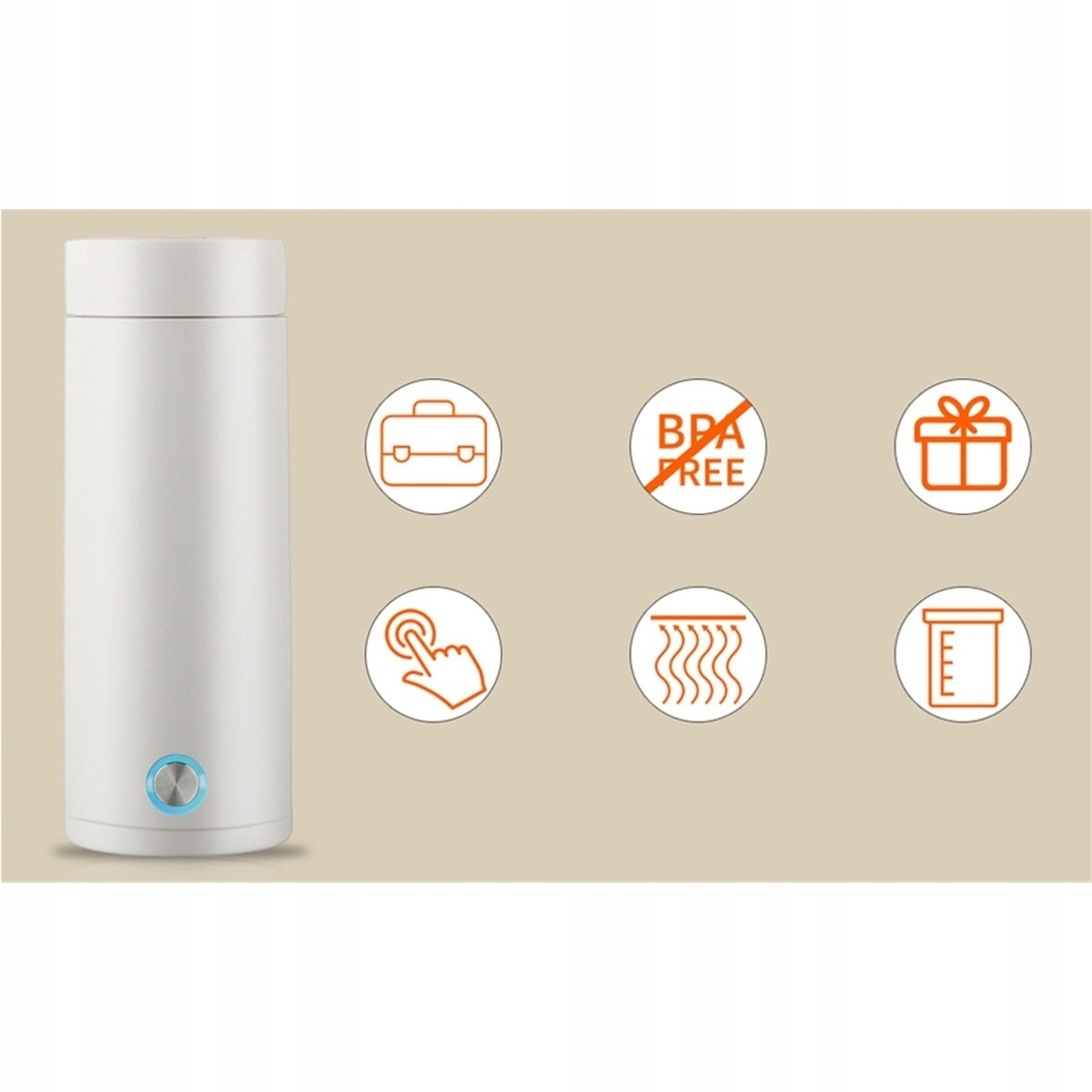 ELECTRIC TRAVEL KETTLE 400ML PORTABLE 3IN1 THERMOS Brand no brand