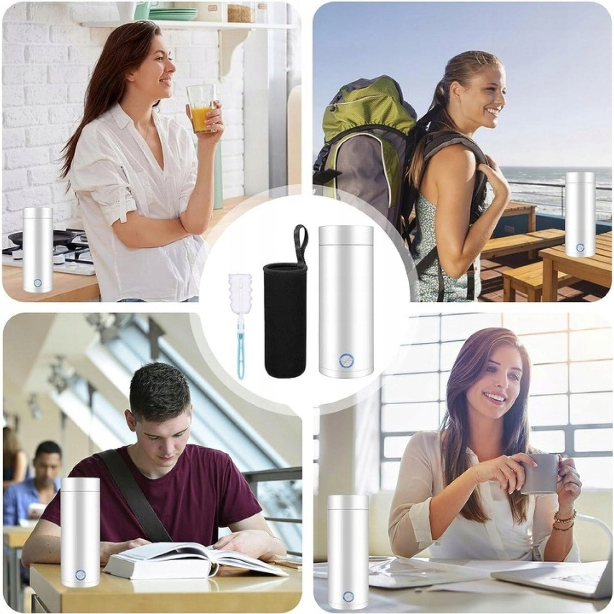 ELECTRIC TRAVEL KETTLE 400ML PORTABLE 3IN1 THERMOS Manufacturer code D-04