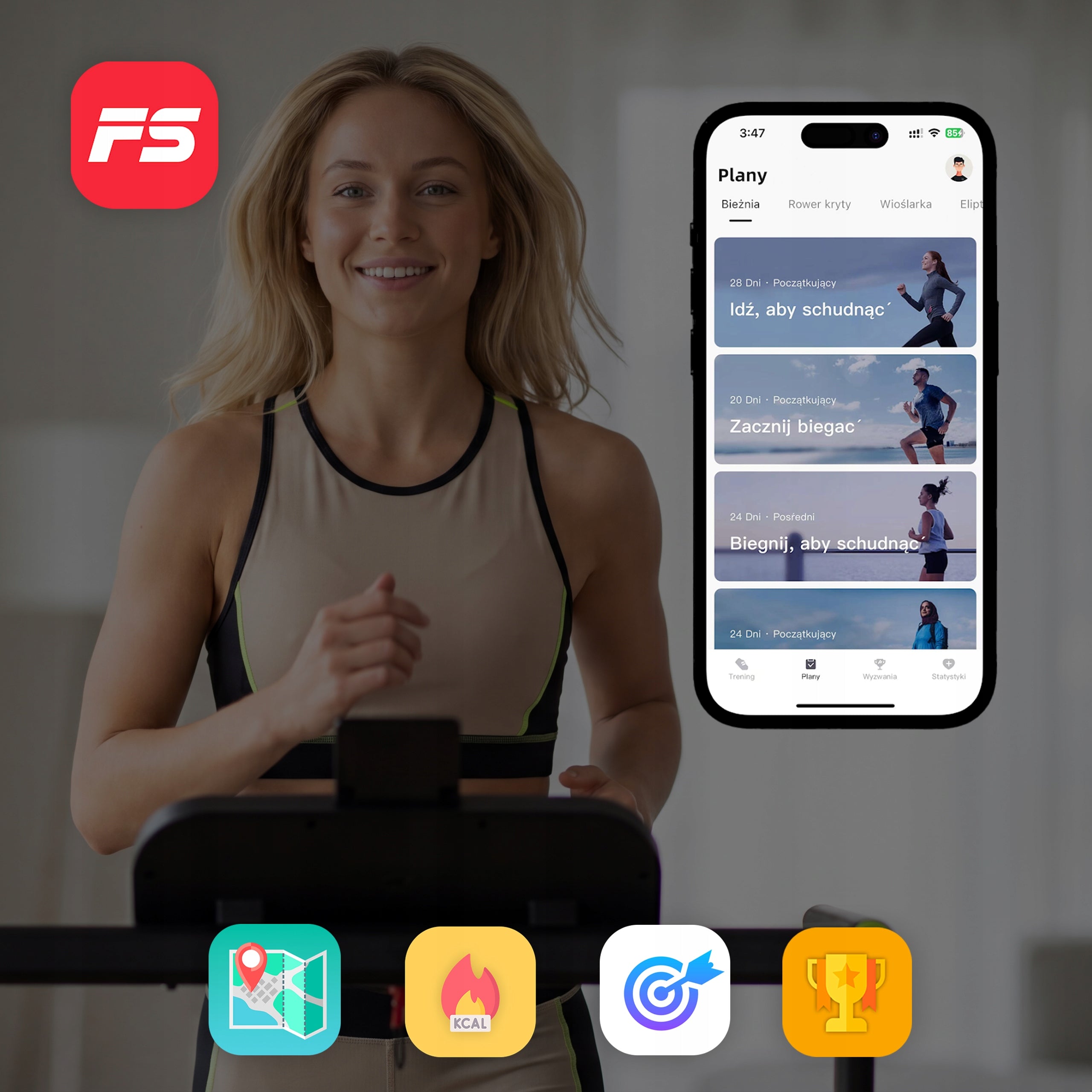 ELECTRIC TREADMILL FOLDING UNDER THE BED WEEP AUTO RISE CUSHIONING 12km/h Measurements training duration distance speed burned calories