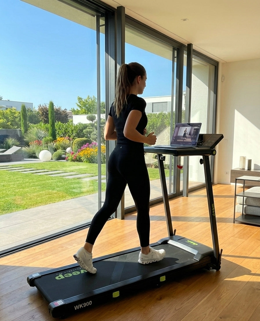 ELECTRIC TREADMILL FOLDING WEEP WORK 2 DEGREES INCLINE. FOR LAPTOP 12km/h Maximum user weight 100 kg