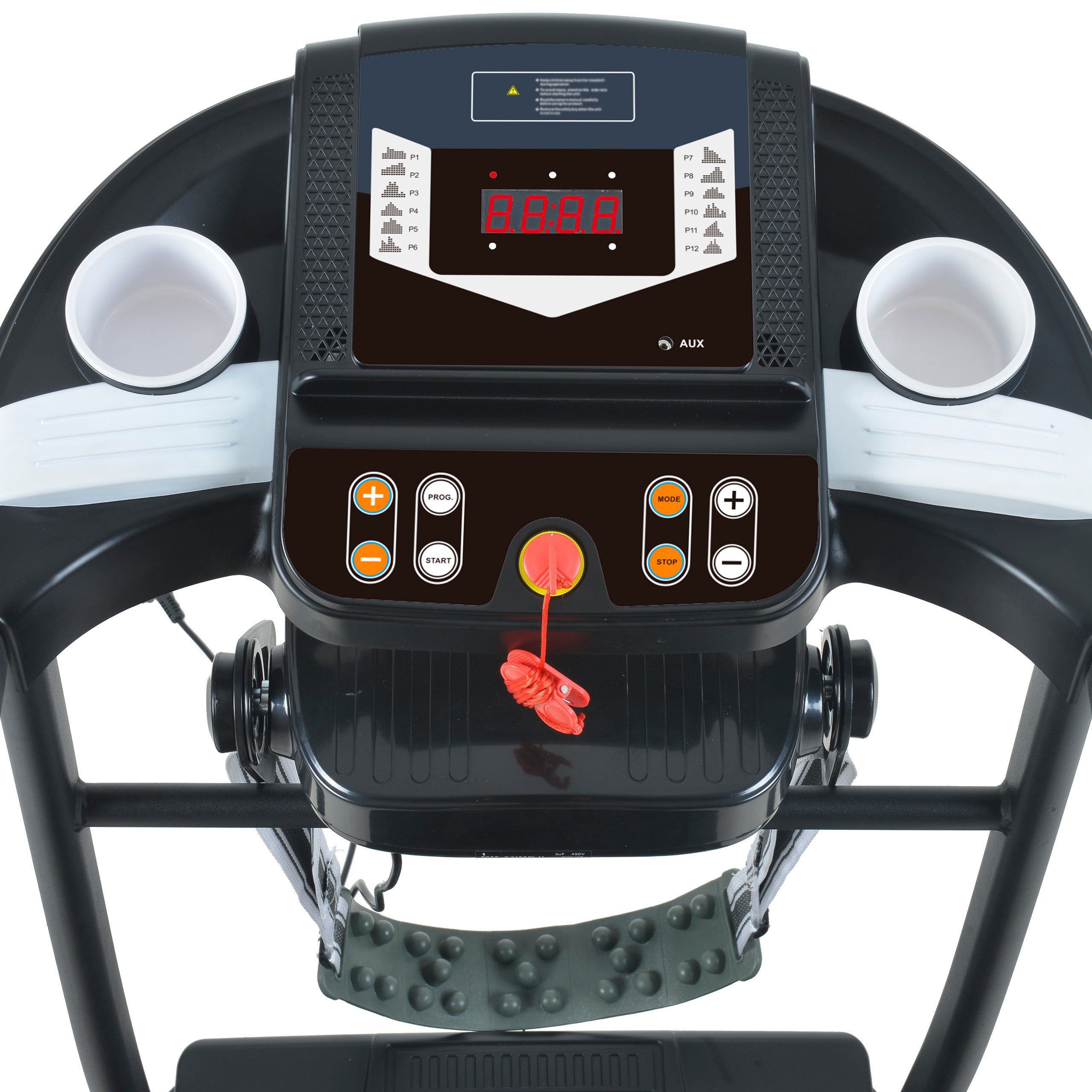ELECTRIC TREADMILL G-RUNNER 400 HOME MASSAGER ELEVATION AUX FOLDING Additional features speakers safety key transport wheels place for water bottle place for mobile phone/tablet foldable training programs tilt angle adjustment touch sensors display