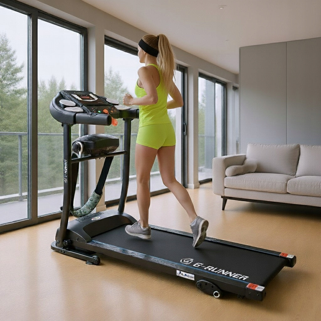 ELECTRIC TREADMILL G-RUNNER 400 HOME MASSAGER ELEVATION AUX FOLDING Brand FIT-NET