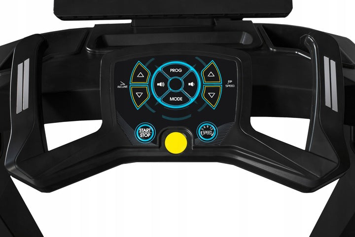 ELECTRIC TREADMILL G-RUNNER 800 AUTO-ELEVATION WIFI ANDROID APP TABLET PAS 52 Additional features speakers keyboard shortcuts safety key transport wheels place for water bottle place for mobile phone/tablet foldable training programs tilt angle adjustment touch sensors USB port display