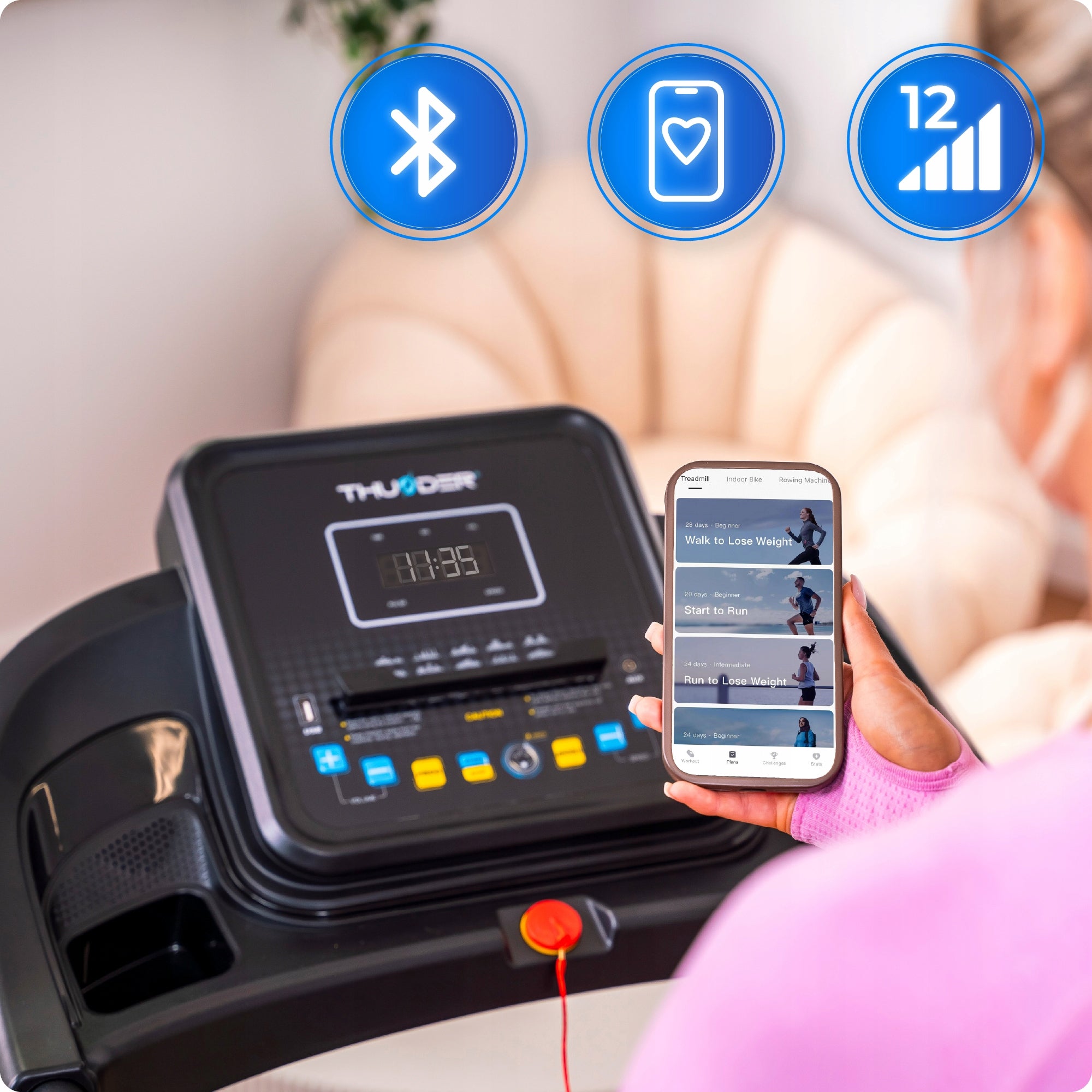 ELECTRIC TREADMILL G8000-D MASSAGER ANGLE OF INCLINATION FOLDING WITH SHOCK ABSORPTION Kind electric