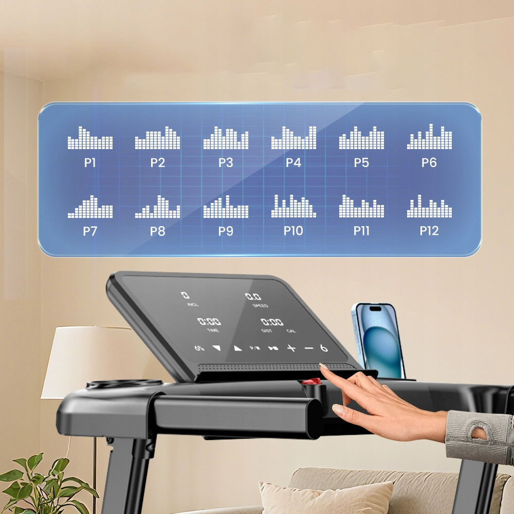 ELECTRIC TREADMILL HOME TRAINING FT61 1-13.5km/h 3,0HP Measurements training duration number of steps speed burned calories