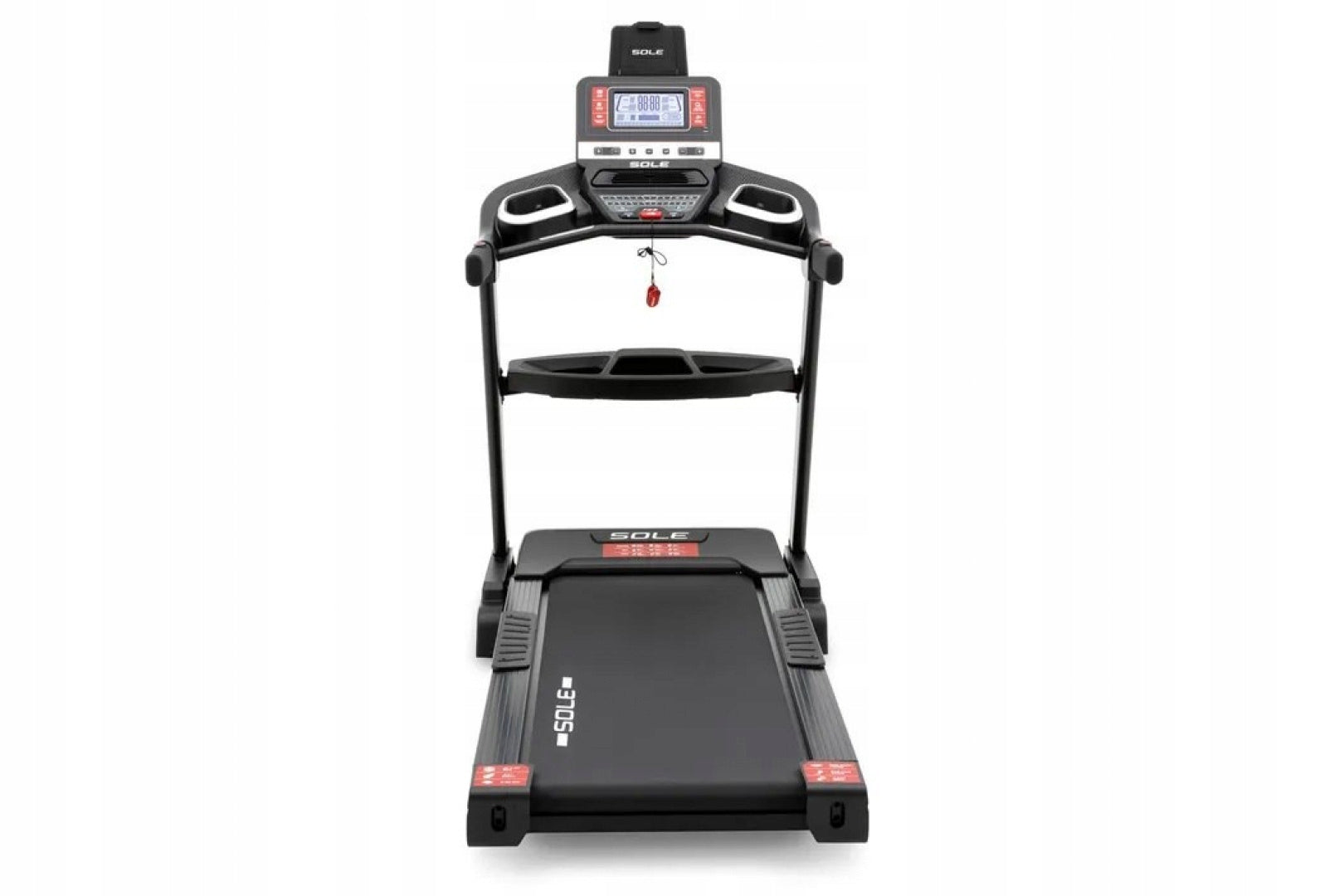 ELECTRIC TREADMILL SOLE F65 /HAMMER Additional features Bluetooth keyboard shortcuts safety key transport wheels place for water bottle place for mobile phone/tablet foldable telemetry belt training programs tilt angle adjustment touch sensors USB port mobile device compatibility display