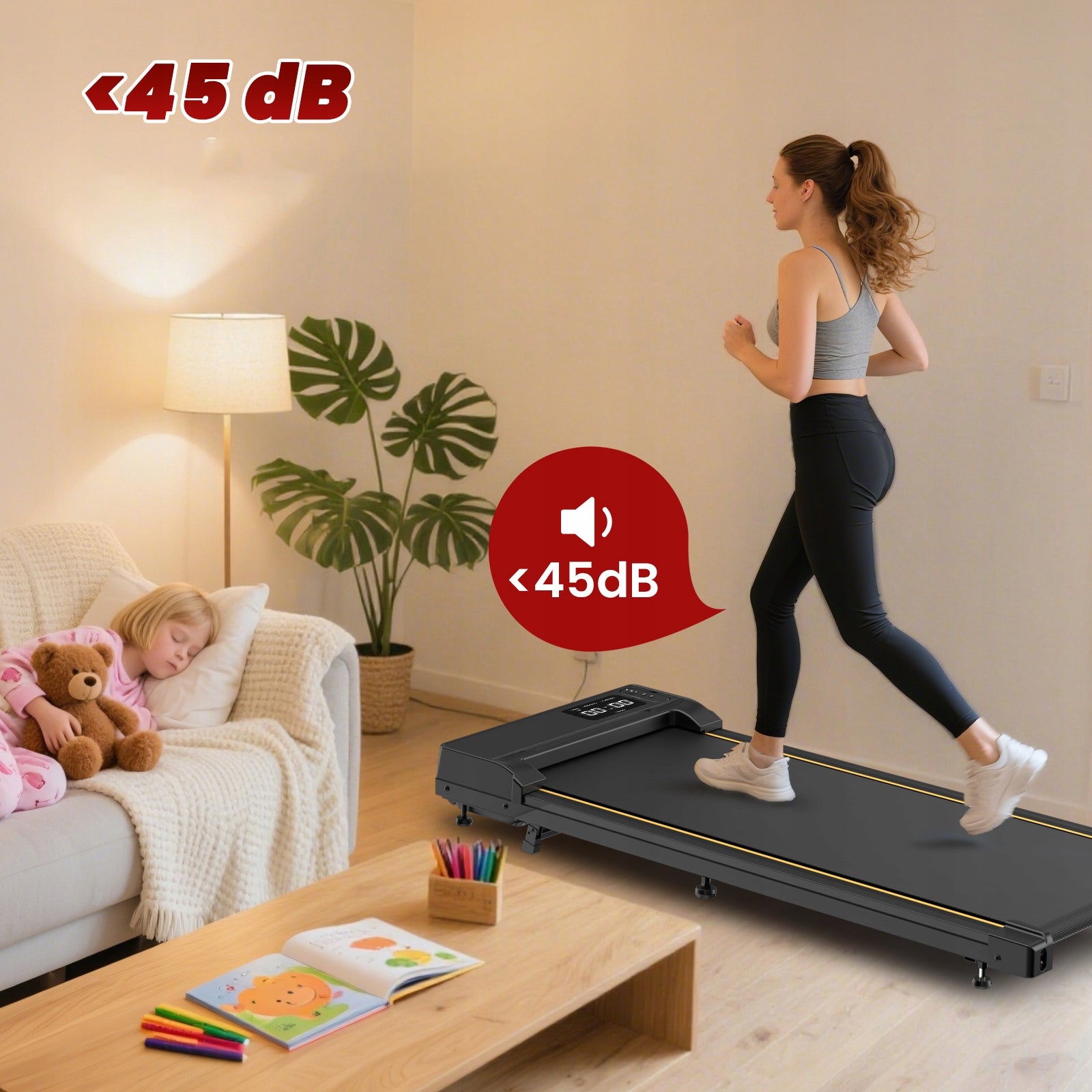 ELECTRIC TREADMILL Set Treadmill 15° Running or Walking Quiet Remote Control Packaging status original