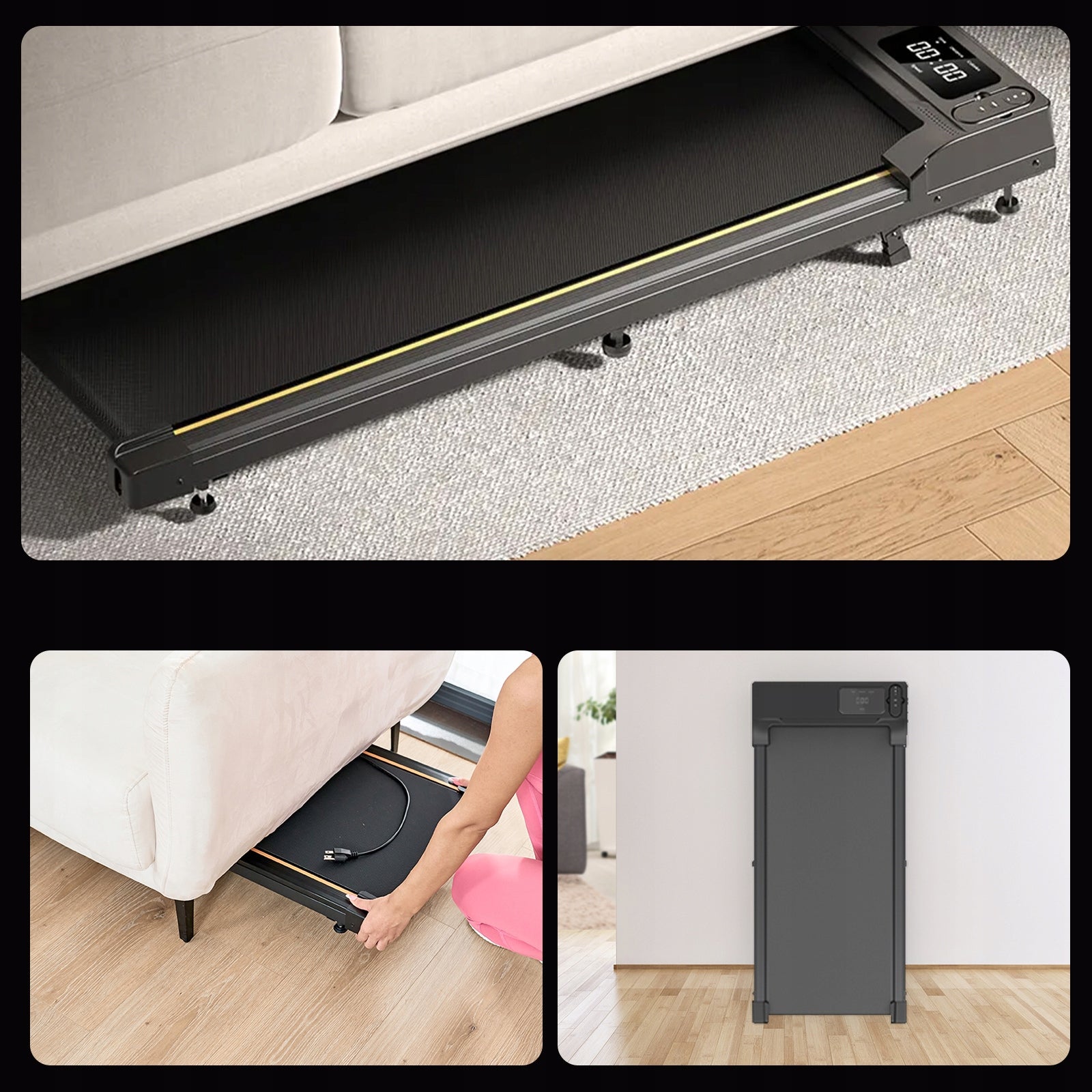 ELECTRIC TREADMILL Set Treadmill 15° Running or Walking Quiet Remote Control Power 2.5 HP
