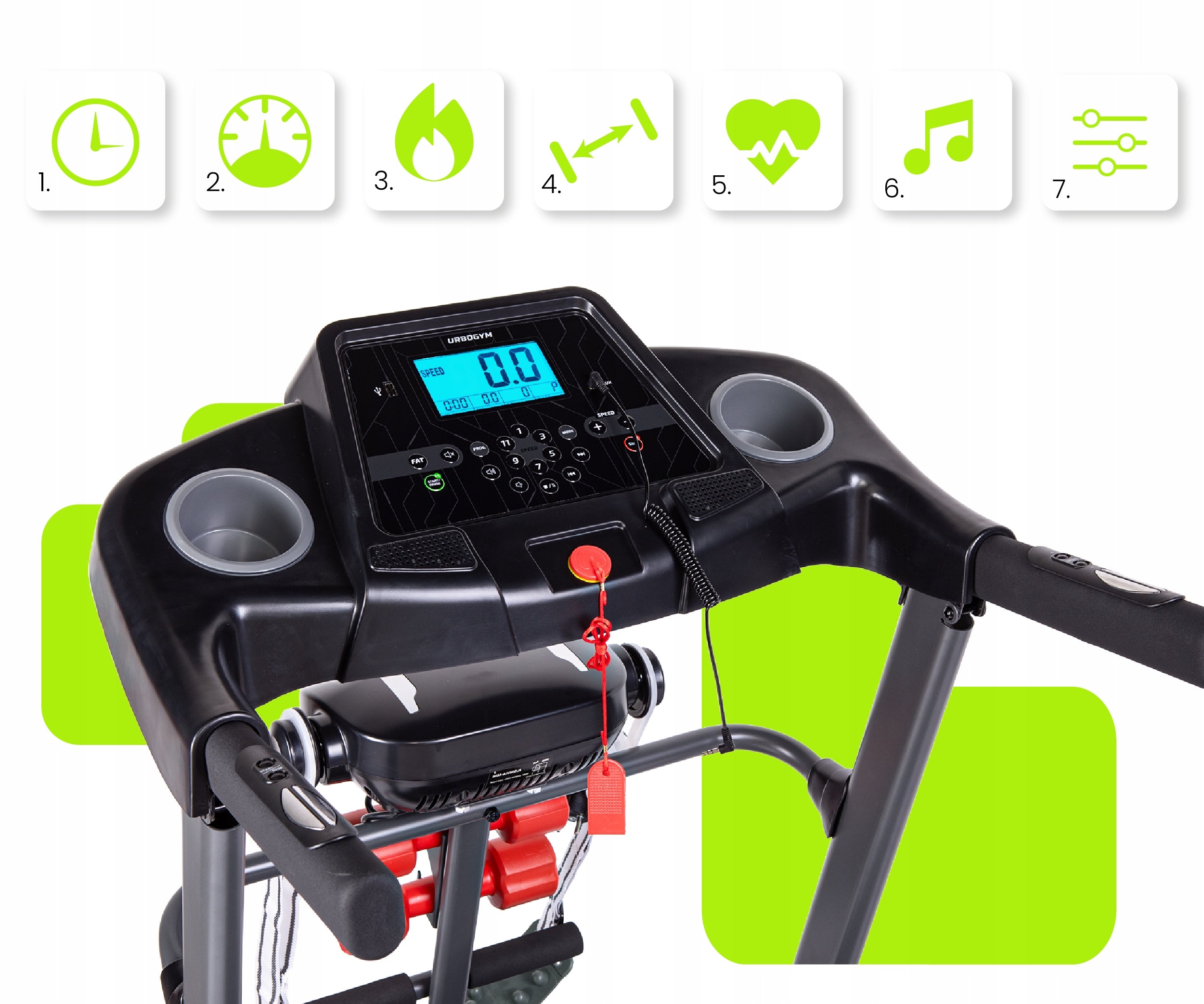 ELECTRIC TREADMILL V520M MASSAGER SHOCK ABSORPTION TILT ADJUSTMENT STRONG Model V520M