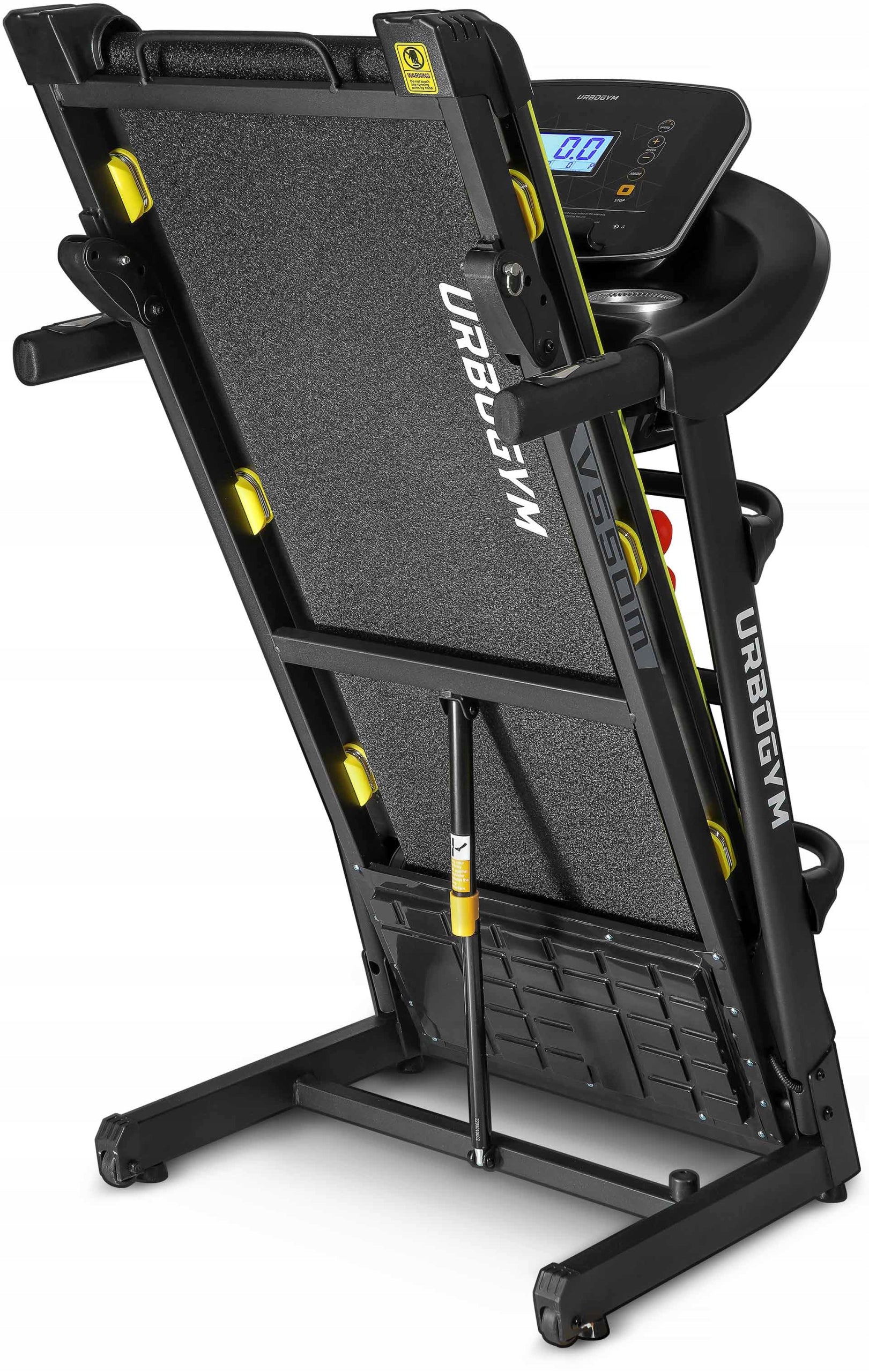 ELECTRIC TREADMILL V550M MASSAGER PAUSE FITSHOW BLUETOOTH CUSHIONING Additional features speakers keyboard shortcuts safety key transport wheels place for water bottle place for mobile phone/tablet foldable training programs tilt angle adjustment touch sensors USB port display