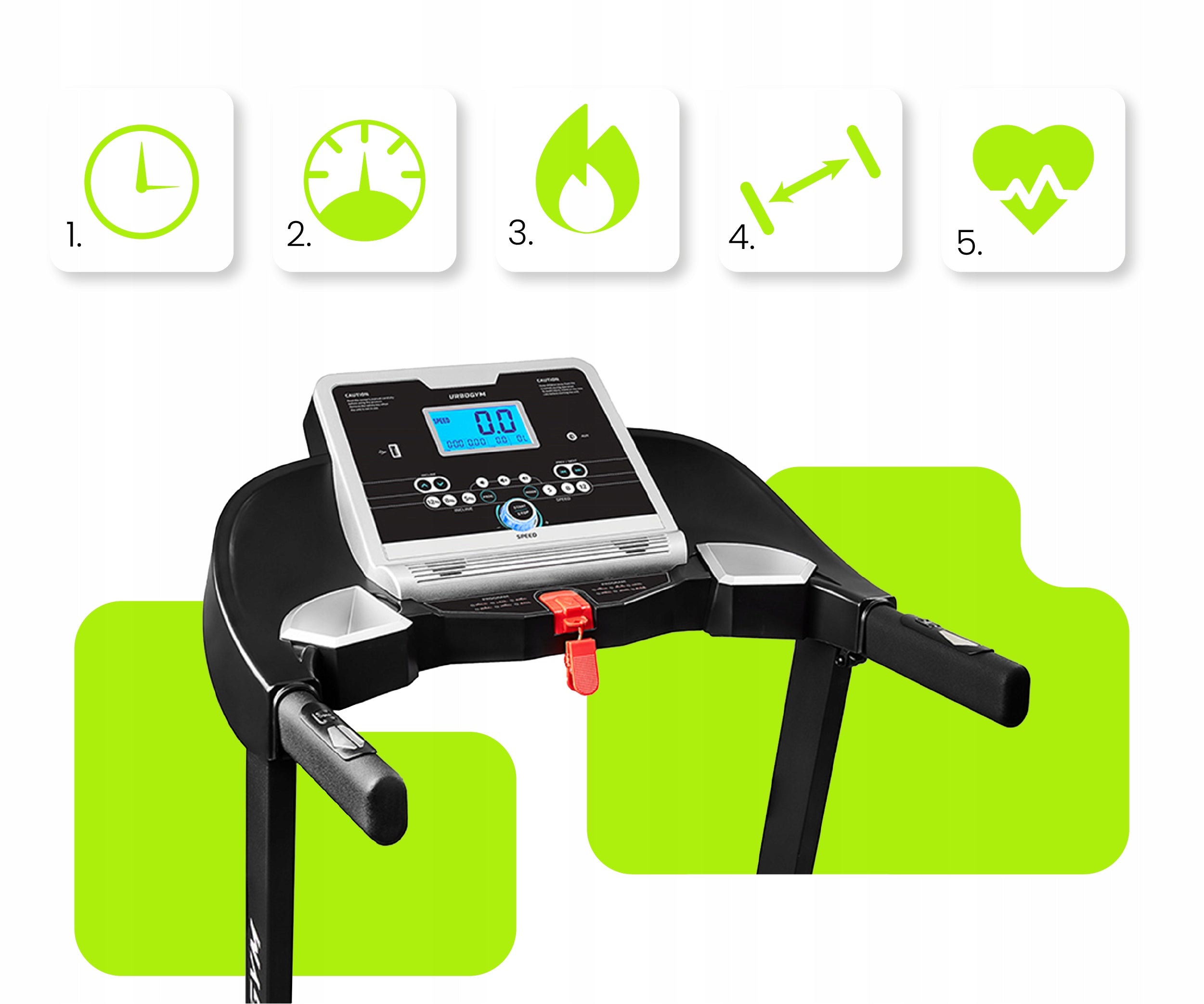 ELECTRIC TREADMILL V650S SHOCK ABSORPTION RAISE PULSE Brand Urbogym