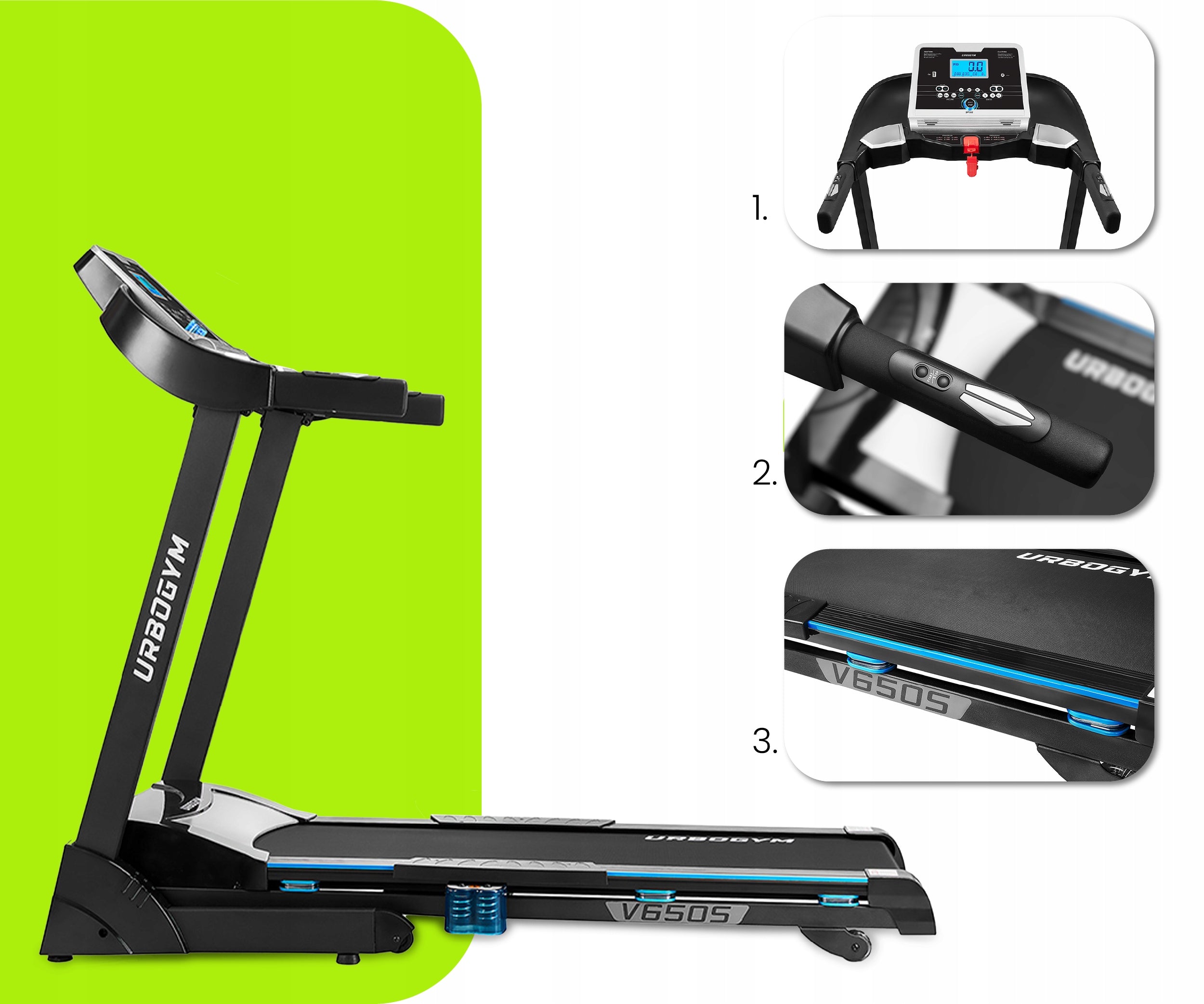 ELECTRIC TREADMILL V650S SHOCK ABSORPTION RAISE PULSE Kind electric