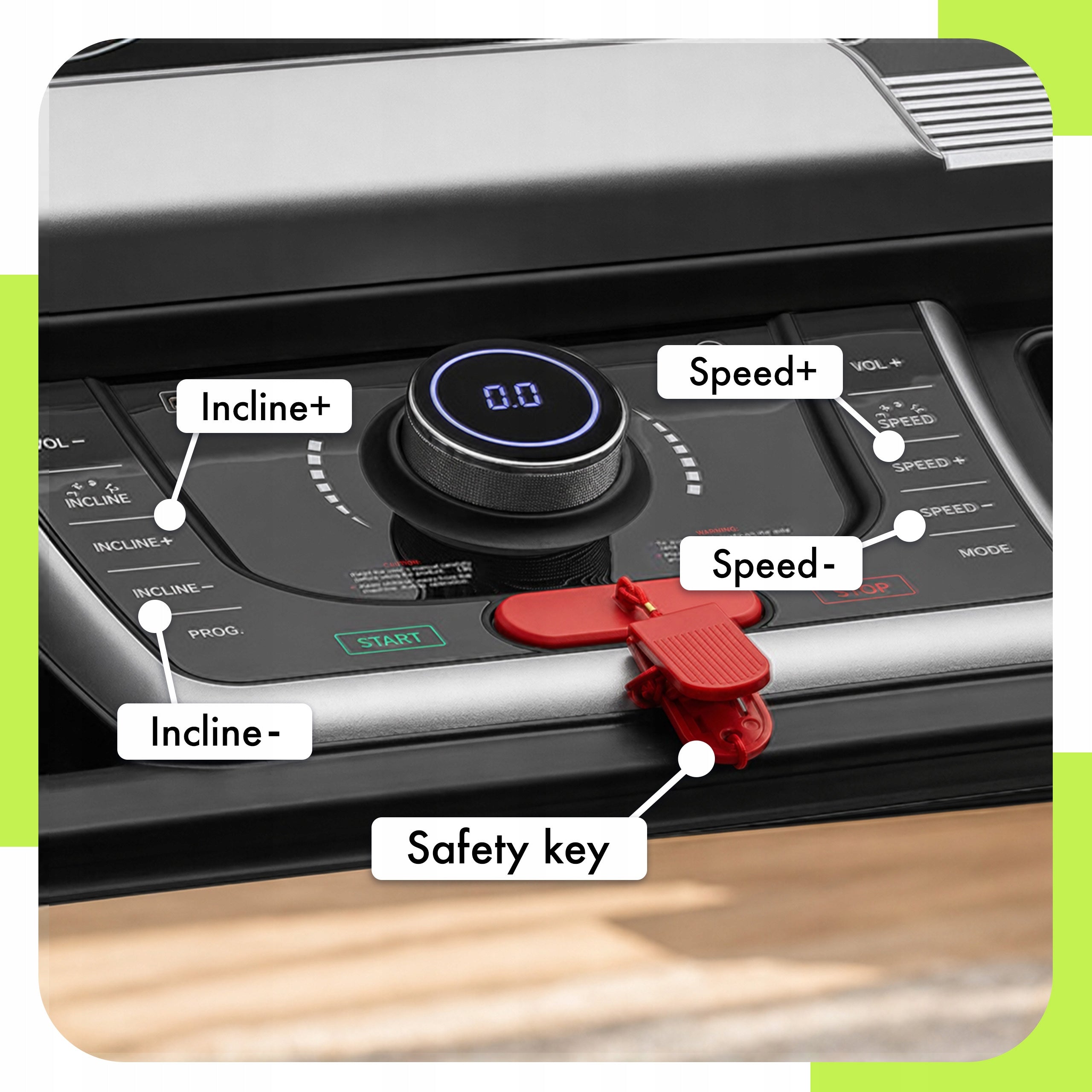 ELECTRIC TREADMILL V850S 20km/h LCD LARGE BELT 58 Measurements training duration distance speed pulse burned calories