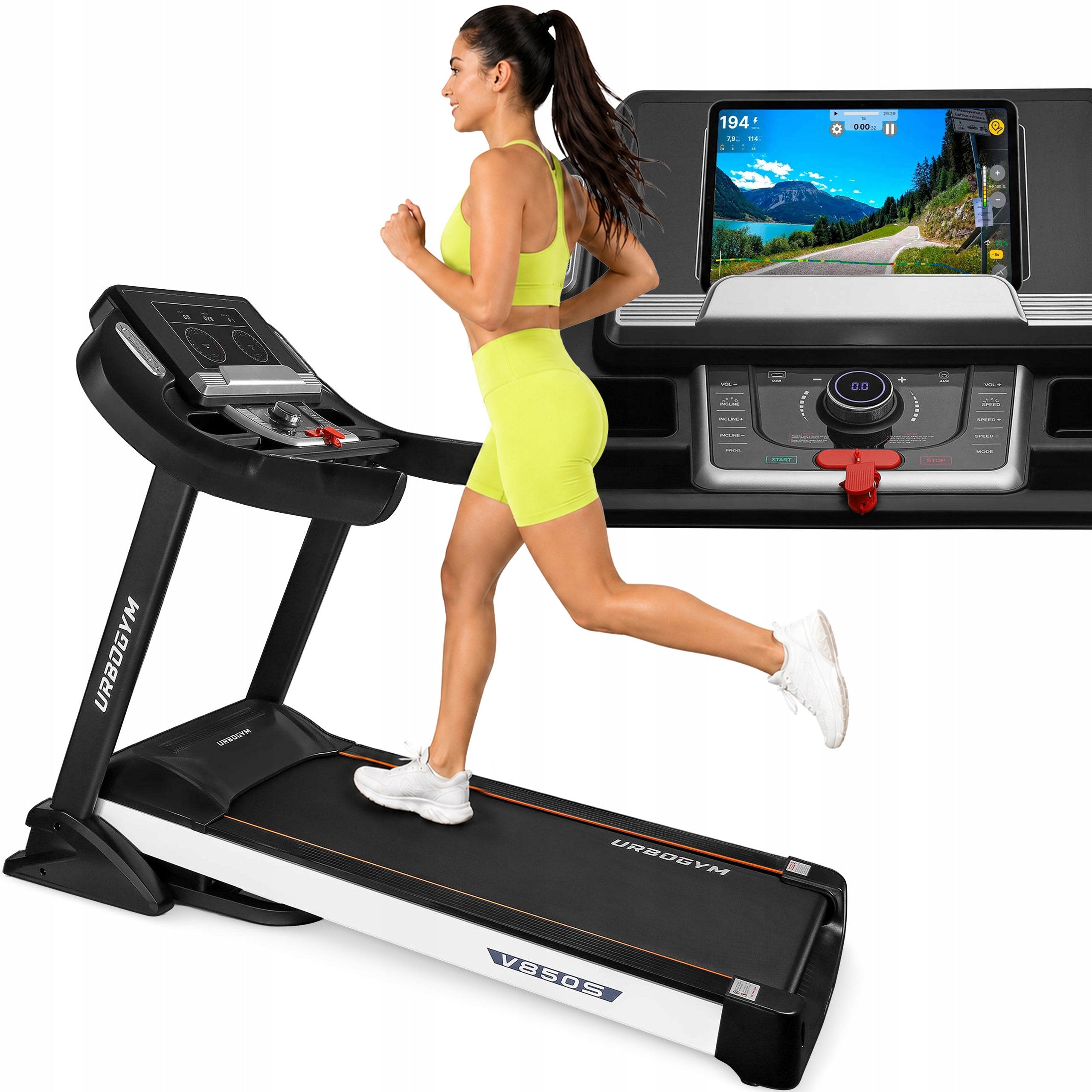 ELECTRIC TREADMILL V850S 20km/h LCD LARGE BELT 58