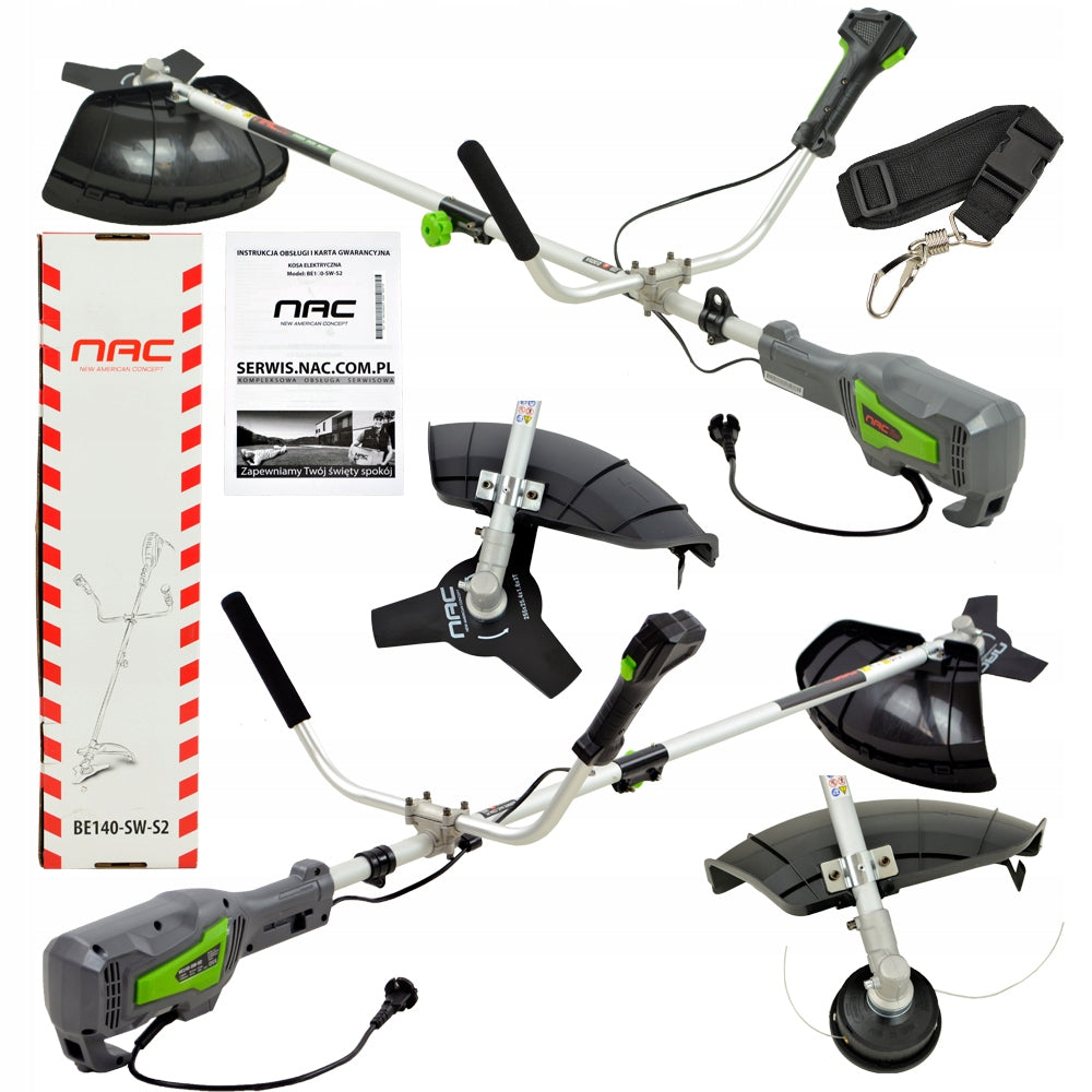ELECTRIC TRIMMER NAC 1400 IN SHIELD 25 CM + LINE 42 CM LIGHT