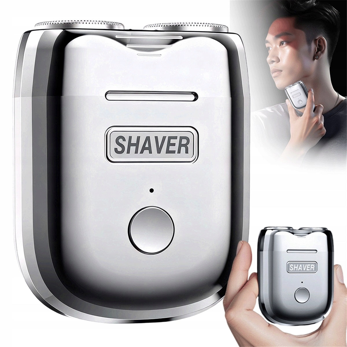 ELECTRIC USB RAZOR WITH 2 SPEED LEVELS SILVER Packaging status original