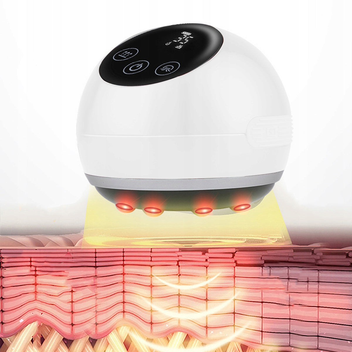 ELECTRIC VACUUM MASSAGER WITH RED LIGHT AND HEATING Packaging status original