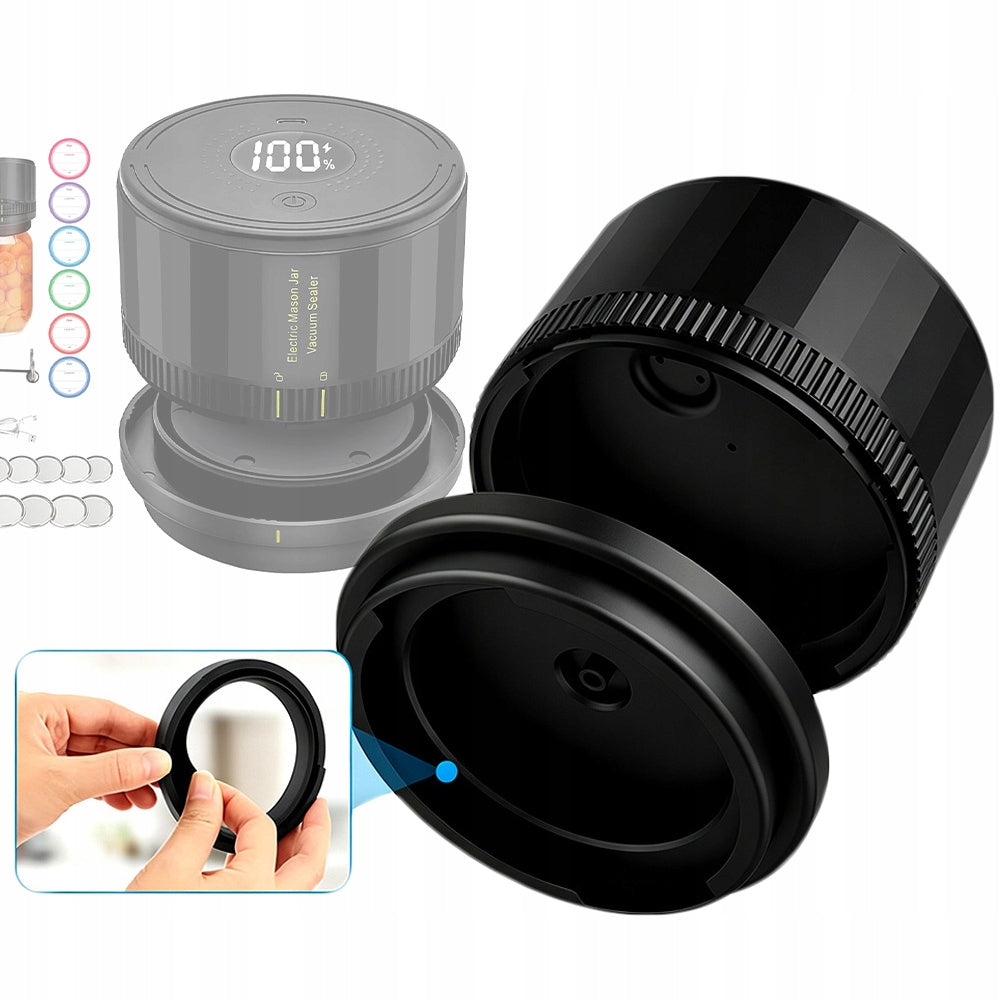 ELECTRIC VACUUM SEALER FOR PRESERVE JARS, WITH 5+5 LIDS