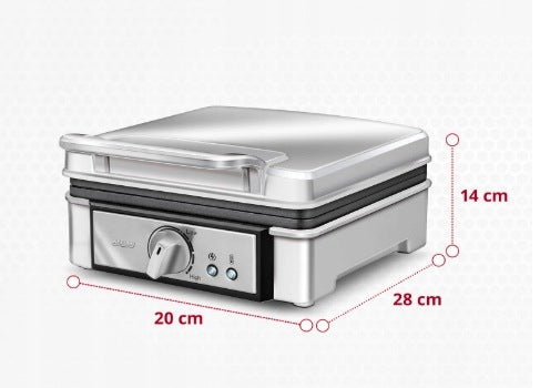ELECTRIC WAFFLE IRON 1400W 2 WAFFLES TEMPERATURE CONTROL DEEP PLATES Packaging status original