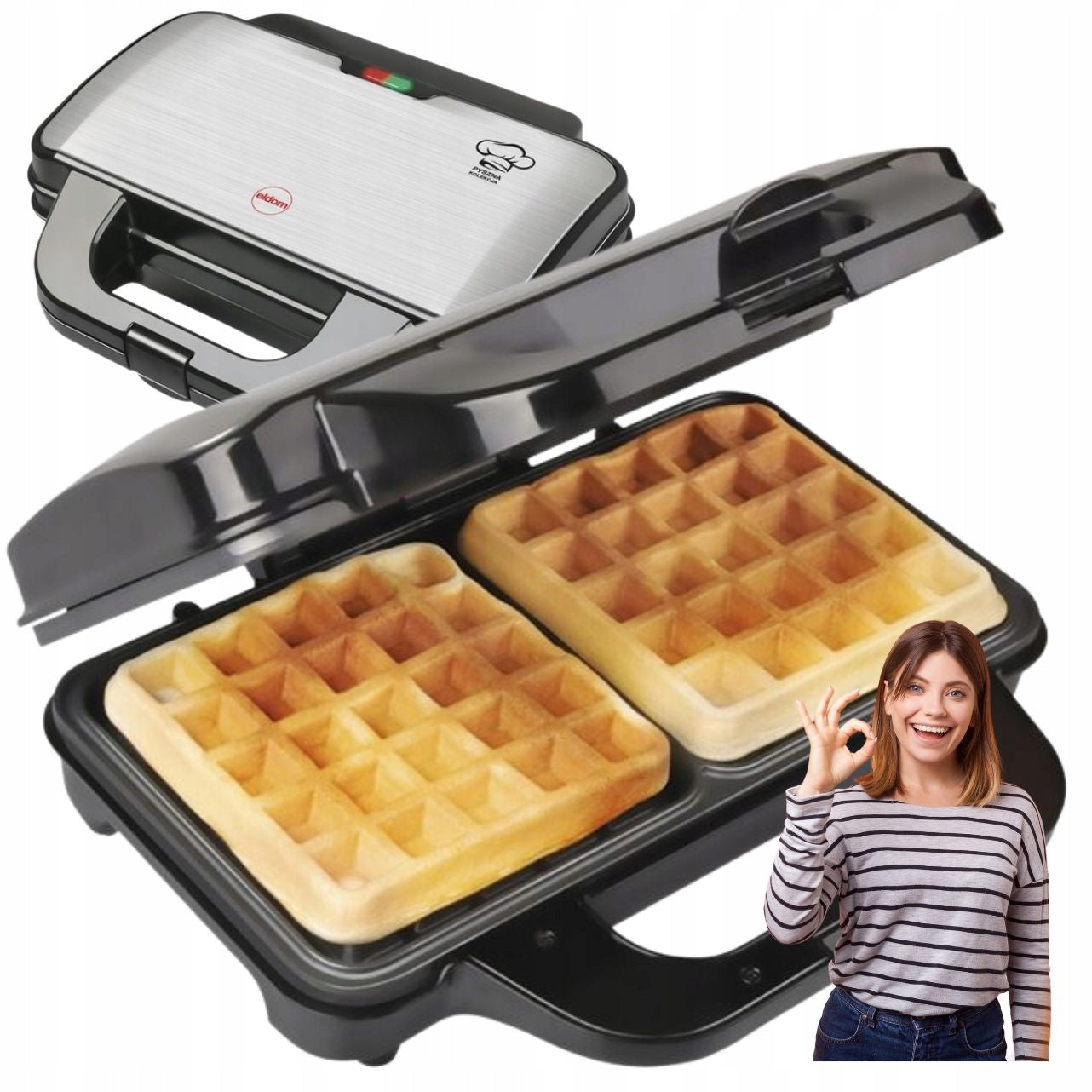 ELECTRIC WAFFLE MAKER FOR BAKING WAFFLES