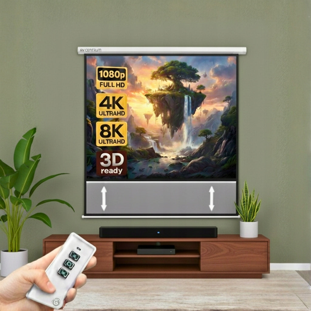 ELECTRIC WALL PROJECTION SCREEN AVC-E170 84" 170X130 AVCENTRUM Packaging status original