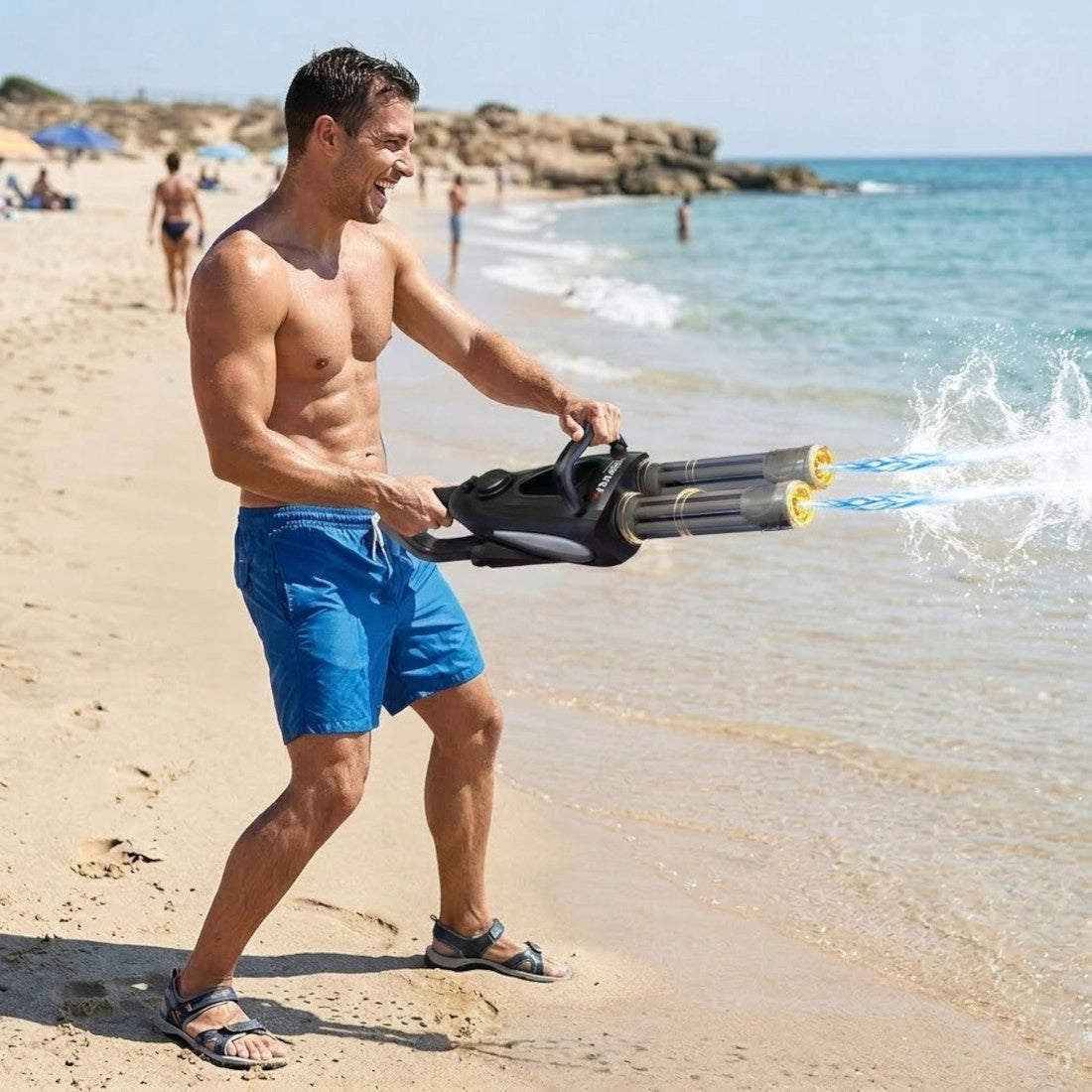 ELECTRIC WATER GUN AUTOMATIC WATER RIFLE WATER TOYS AKU LED Manufacturer code AUTOMAT PISTOLET NA WODĘ