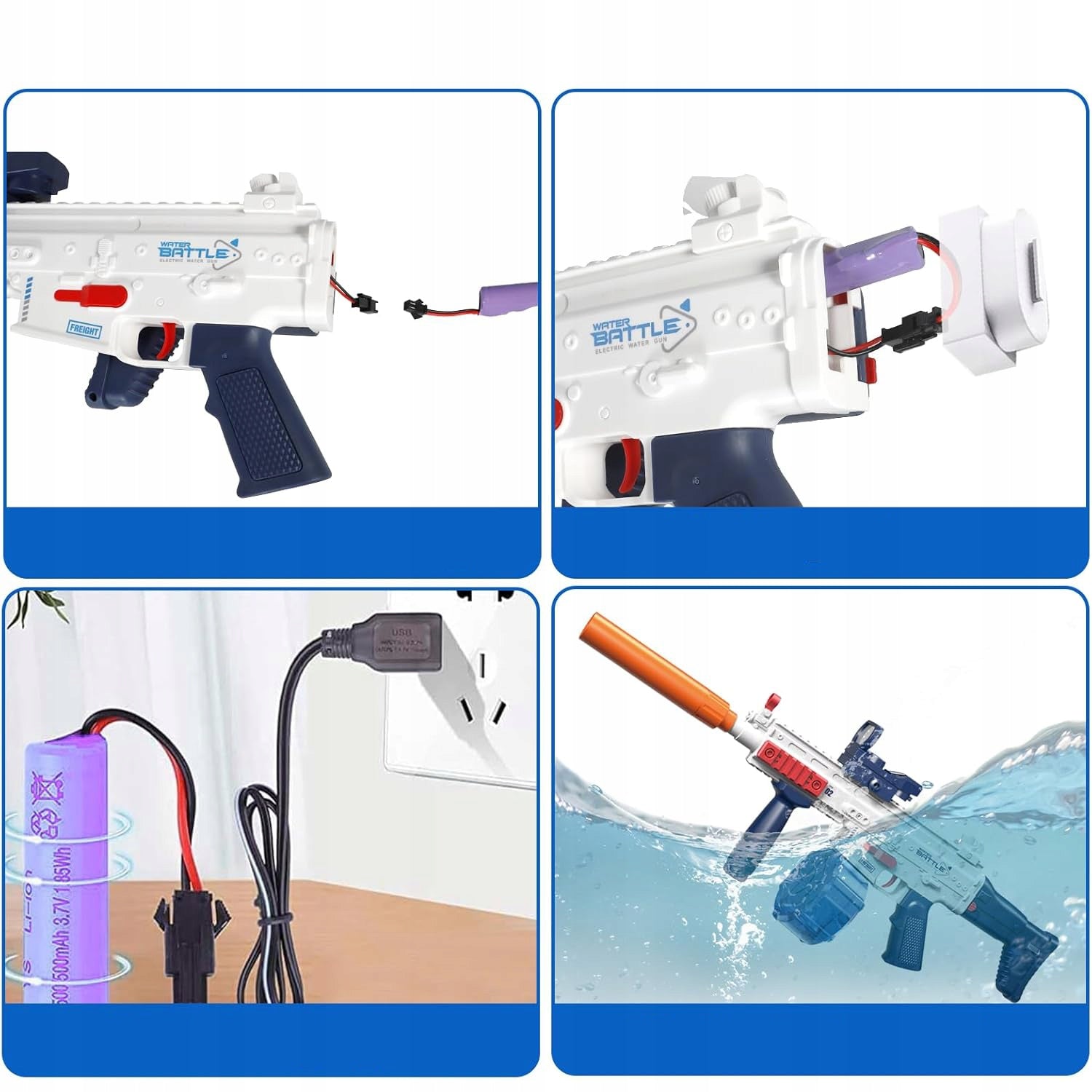 ELECTRIC WATER GUN FOR KIDS AUTOMATIC WATER GUNS Length 64 cm