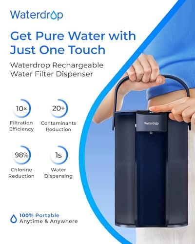ELECTRIC WATERDROP FILTER JUG FILTER 3 MONTHS DRINKING WATER Model Active