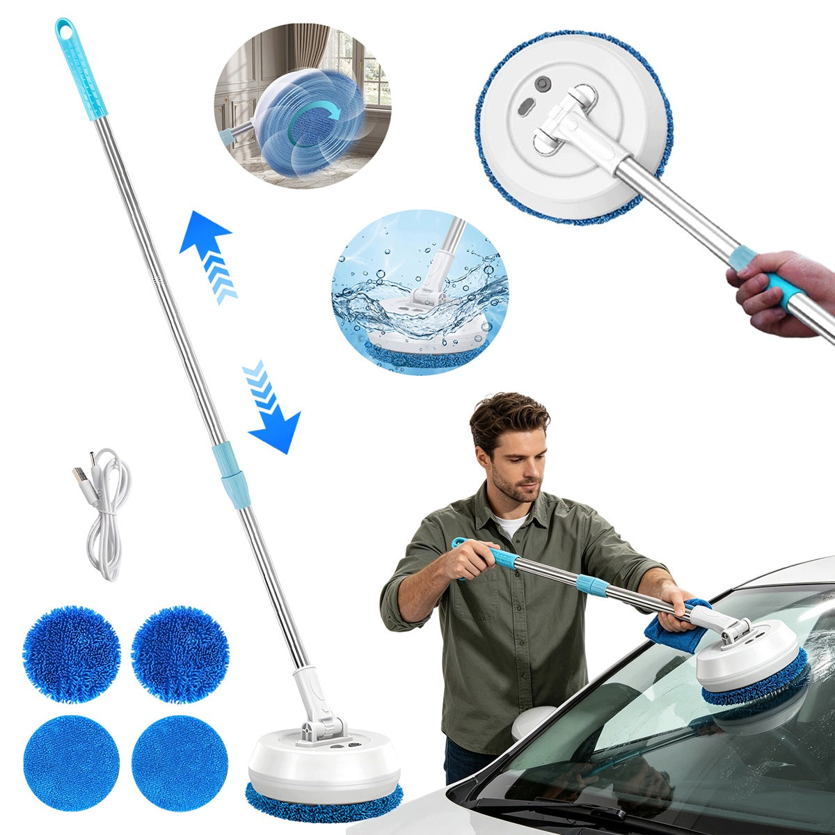ELECTRIC WINDOW WASHER CORDLESS WET DRY HOUSE CLEANING