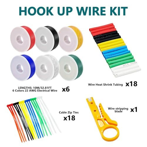 ELECTRIC WIRE SILICONE 22AWG 0 3MM² 6 COLORS DIY STEEL KIT Manufacturer code SWC5908151660485