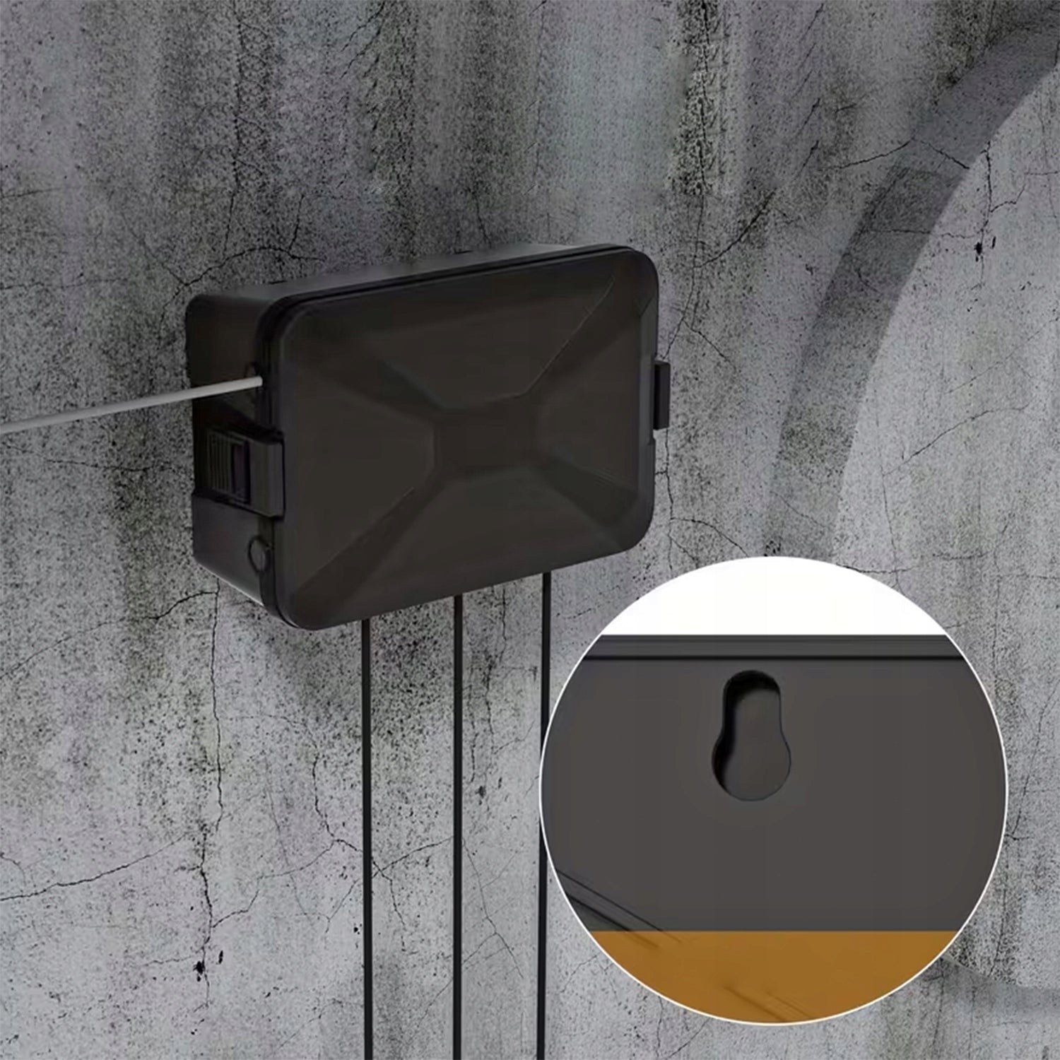 ELECTRICAL SOCKET PROTECTIVE BOX EXTENSION CABLE Waterproof Outdoor Color black