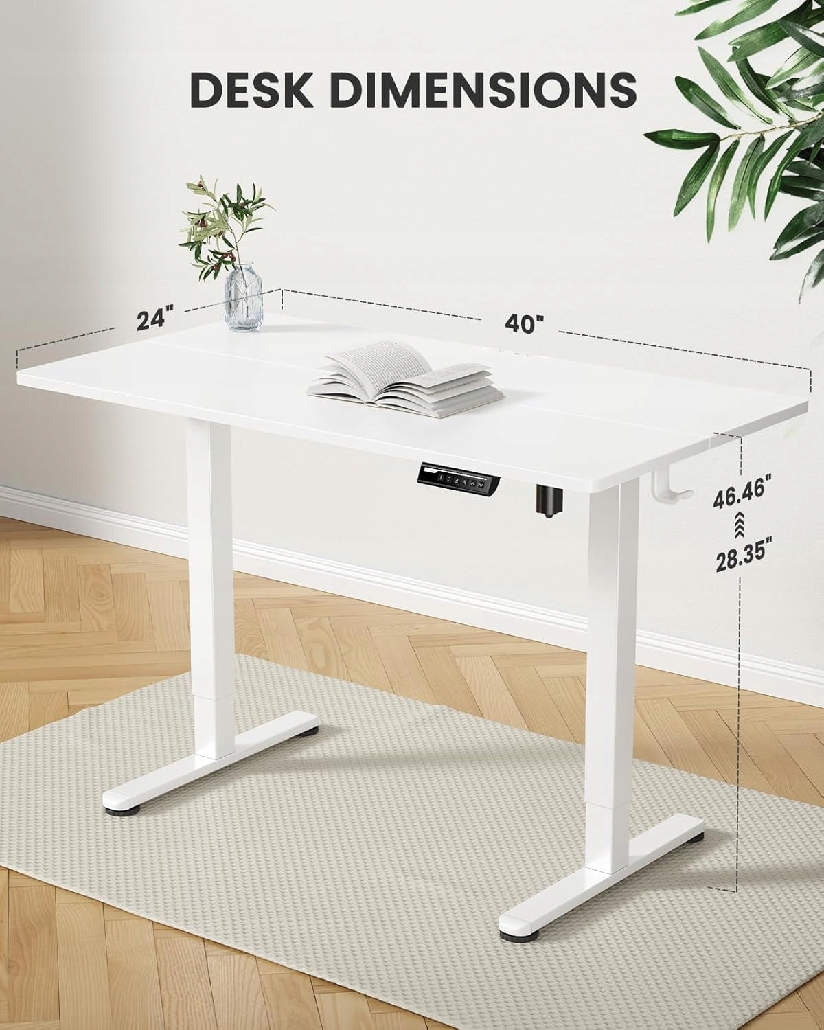 ELECTRICALLY ADJUSTABLE DESK FOR STANDING WORK IDEAL FOR HOME OFFICE EAN (GTIN) 0099746578461