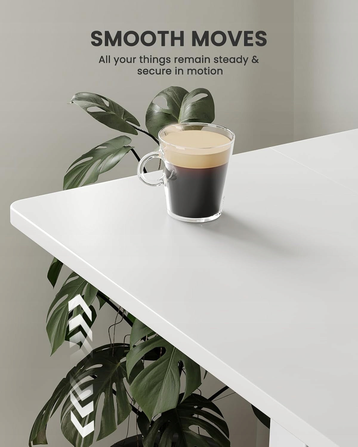 ELECTRICALLY ADJUSTABLE DESK FOR STANDING WORK IDEAL FOR HOME OFFICE Manufacturer code BIURKO ELEKTRYCZNE BIAŁE STABILNE MOCNE 100