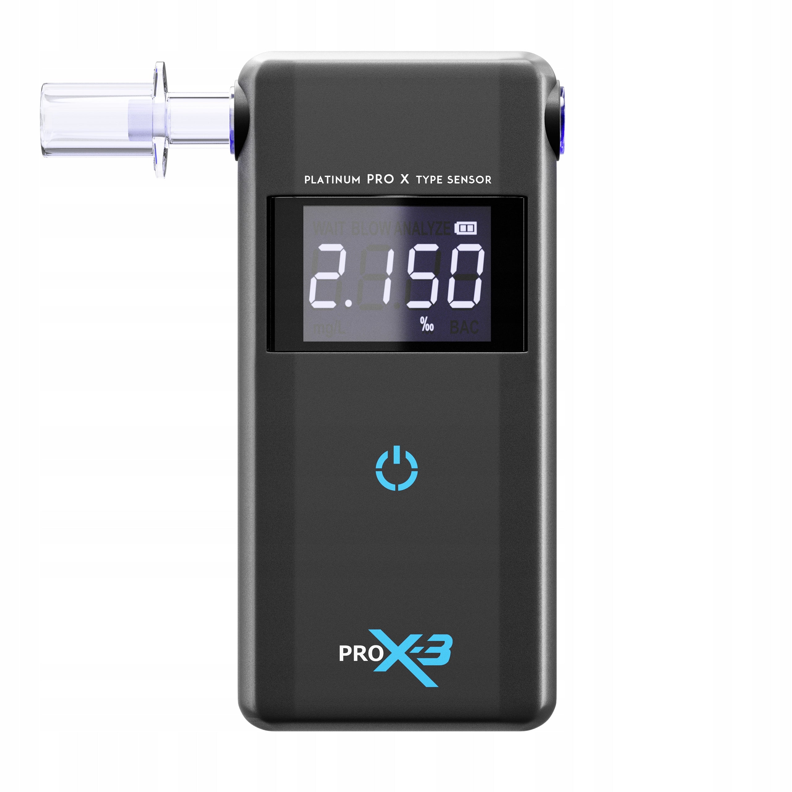 ELECTROCHEMICAL BREATHALYZER PRO X-3 + 12 MONTHS CALIBRATION SERVICE + MOUTHPIECES Brand PRO X