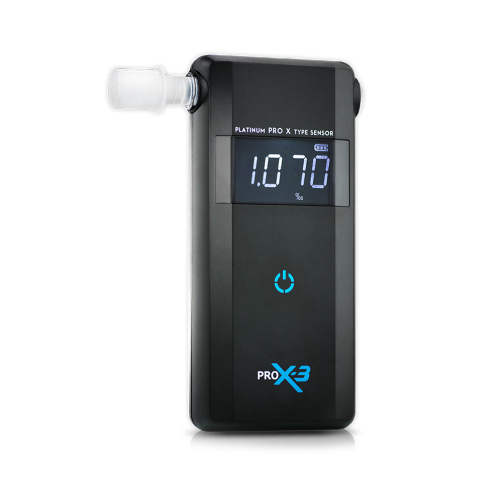 ELECTROCHEMICAL BREATHALYZER PRO X BLACK WITH MOUTHPIECES PRECISE POLICE Packaging status original