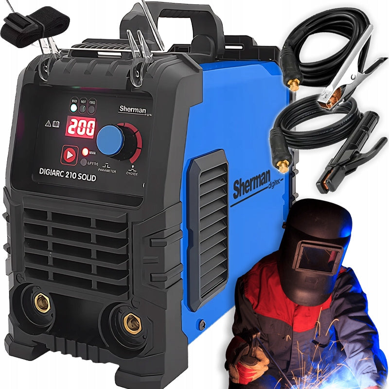 ELECTRODE INVERTER WELDING MACHINE DIGIARC 210 SOLID SHERMAN 200A VRD