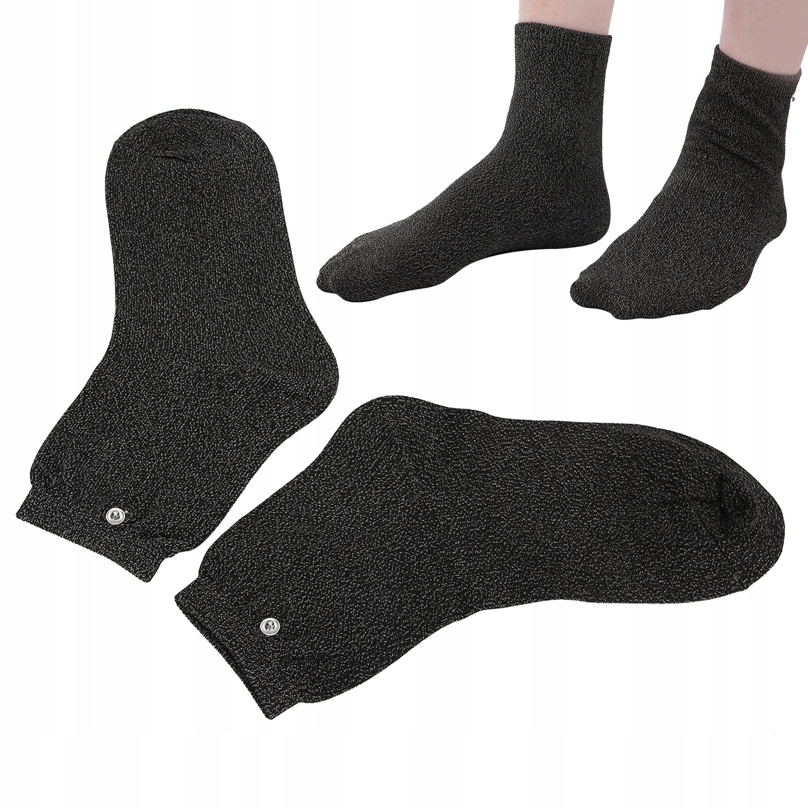 ELECTRODE SOCKS ELECTROSTIMULATOR-MASSAGER Color black