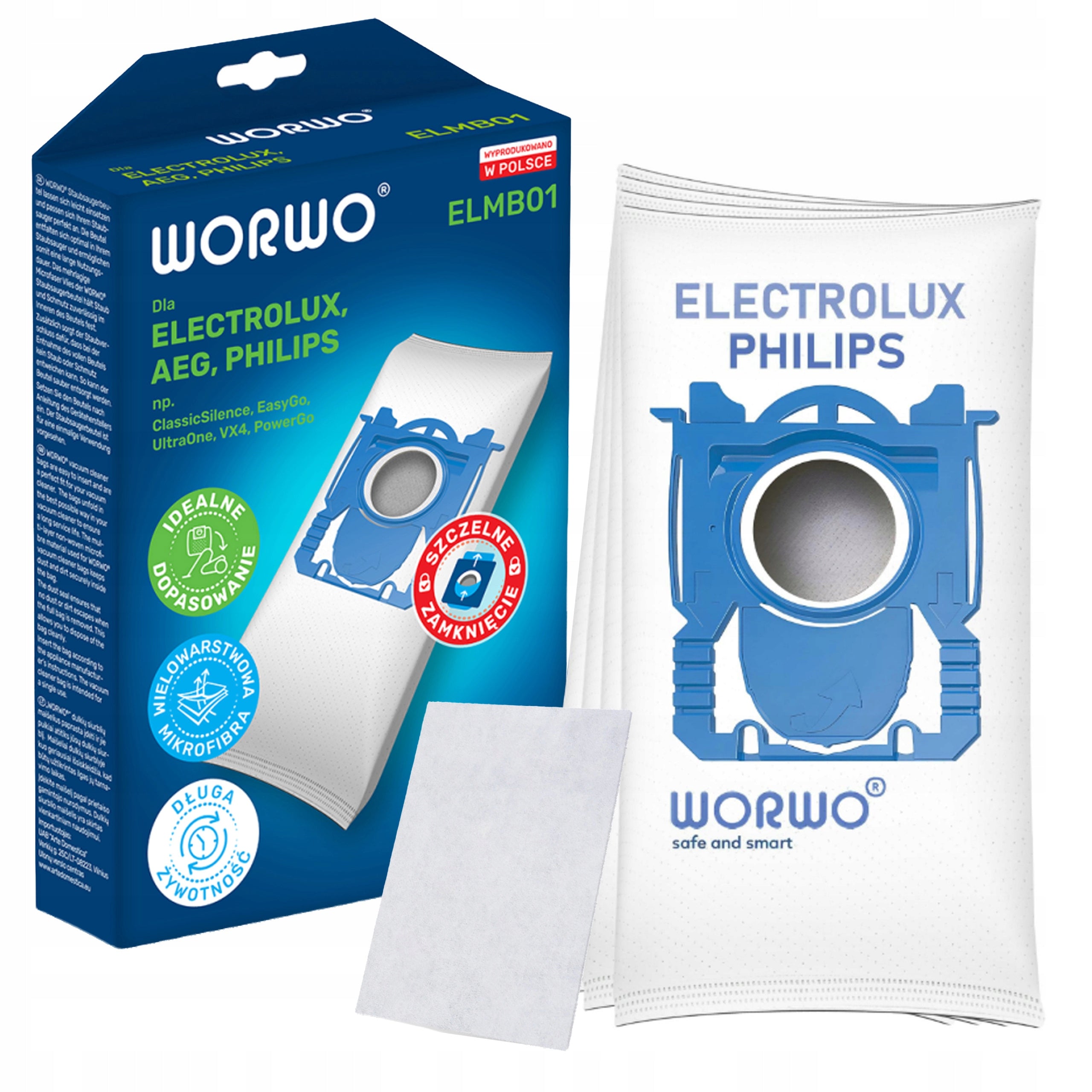 ELECTROLUX PHILIPS AEG VACUUM CLEANER BAGS ELMB01