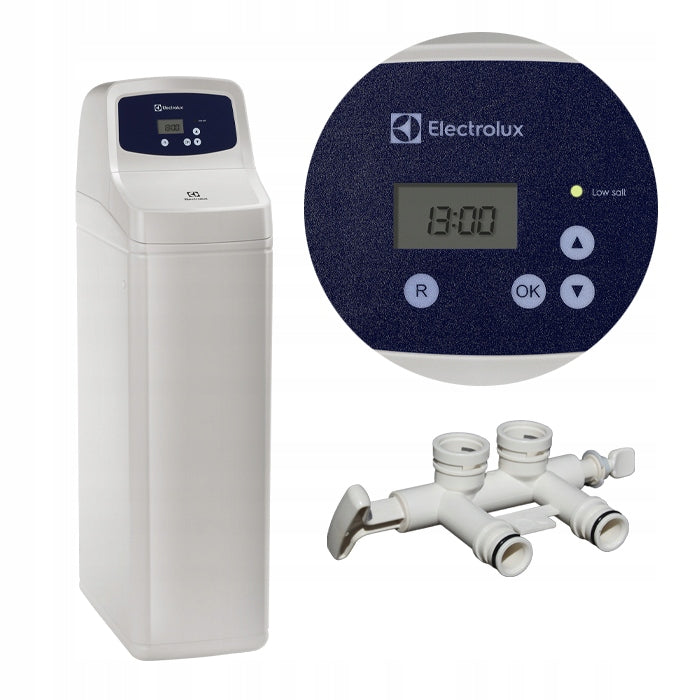 ELECTROLUX17L WATER SOFTENER, INTELLIGENT, ECONOMICAL UP-FLOW, BYPASS Packaging status original