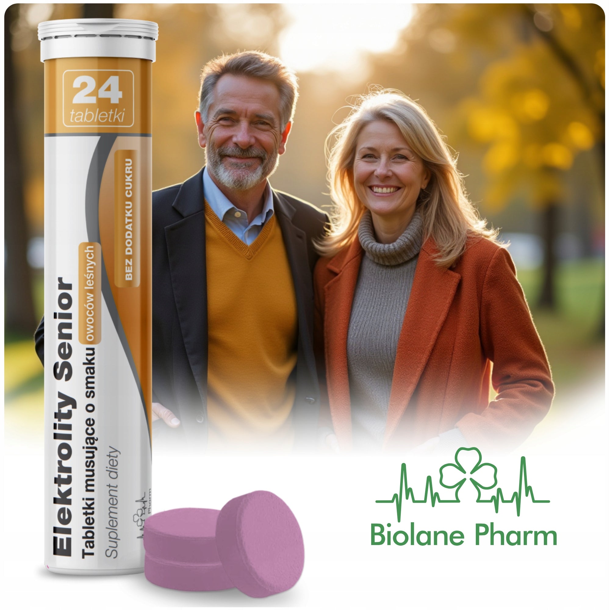 ELECTROLYTES SENIOR WITHOUT SUGAR 24 effervescent tablets Sodium Potassium Magnesium Vitamins Packaging status original