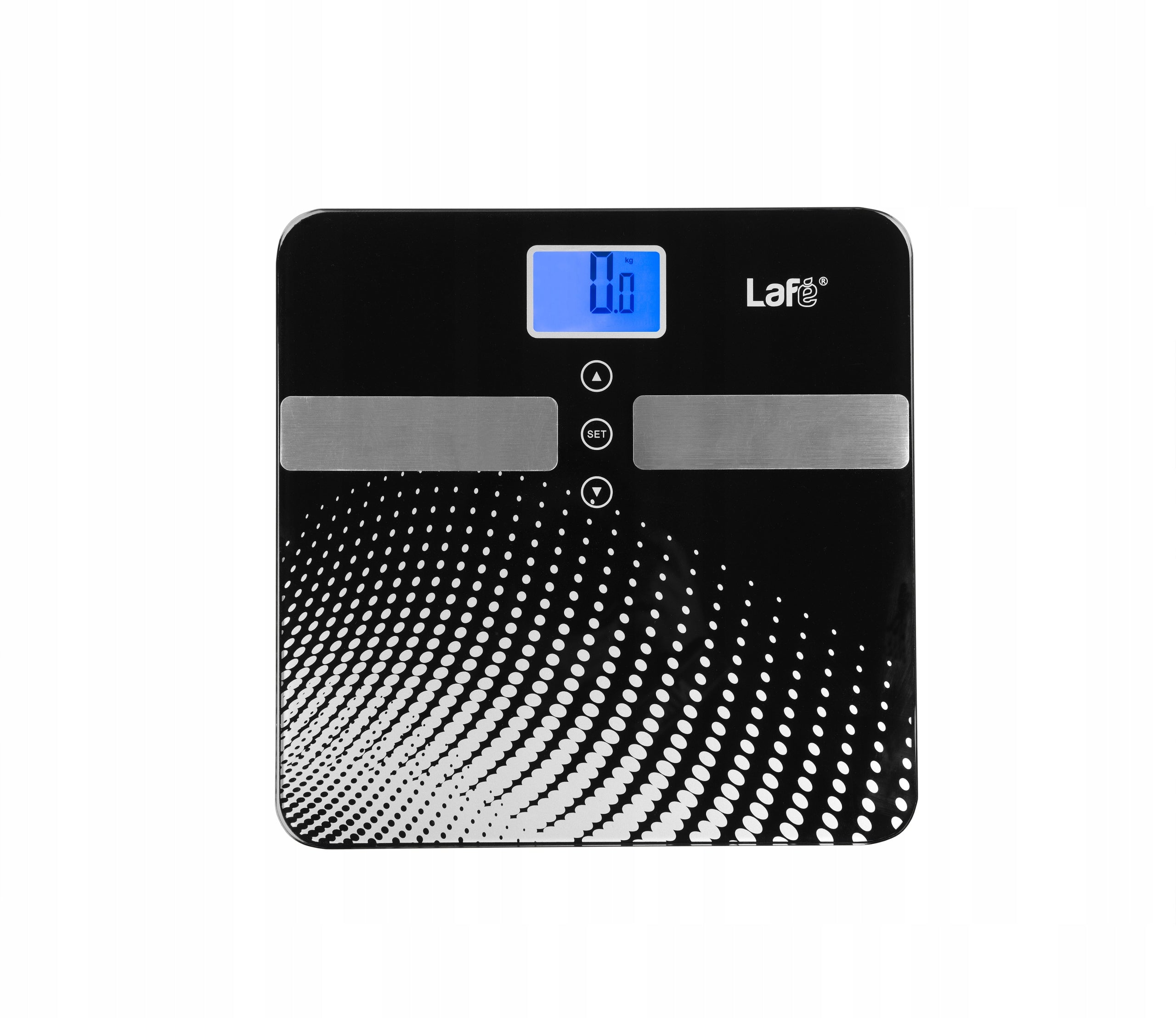 ELECTRONIC ANALYTICAL BATHROOM SCALE WITH BACKLIT LCD DISPLAY Manufacturer code LAFWAG46346