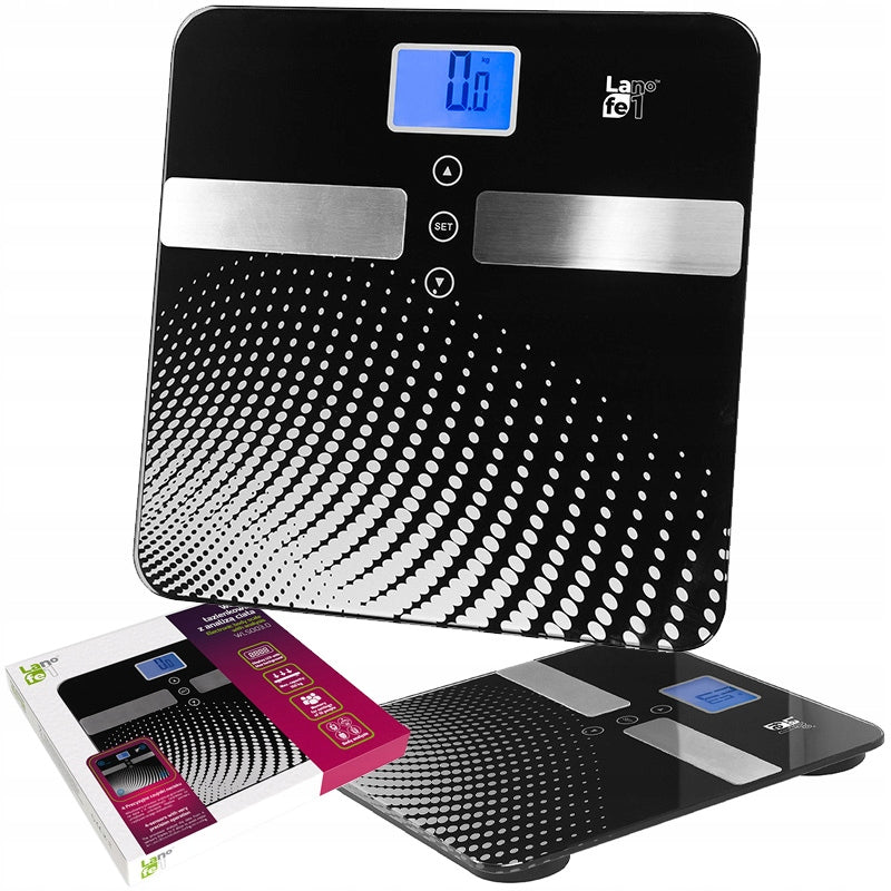 ELECTRONIC ANALYTICAL BATHROOM SCALE WITH BACKLIT LCD DISPLAY
