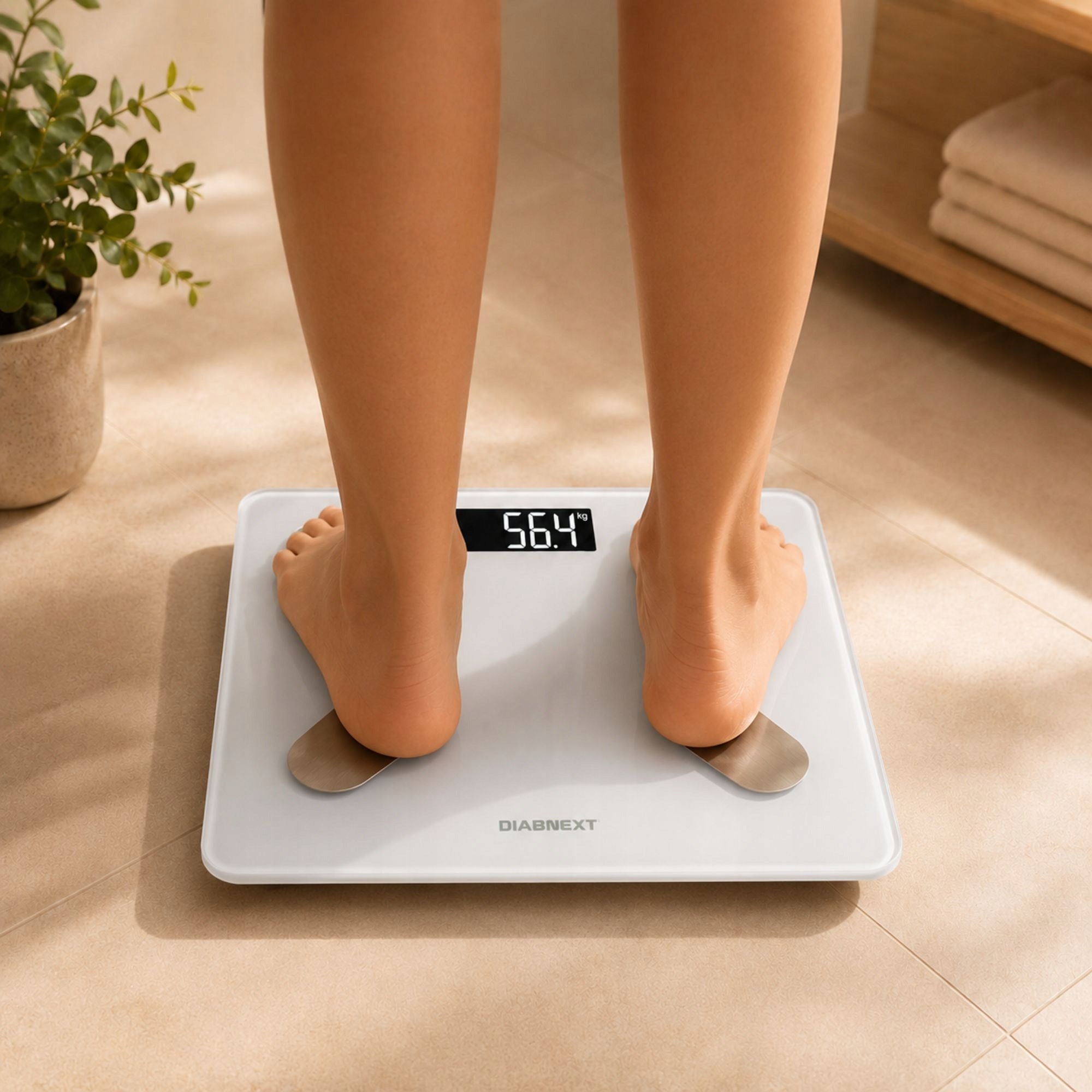 ELECTRONIC BATHROOM SCALE 180KG WHITE GLASS LCD ANALYTICAL SLIM FIT Brand Verk Group
