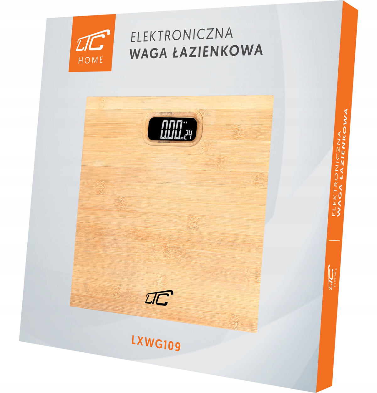 ELECTRONIC BATHROOM SCALE FOR TOUCH PRECISION BAMBOO LED UP TO 180 KG Brand LTC