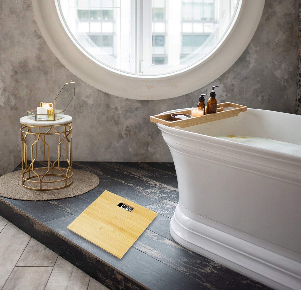 ELECTRONIC BATHROOM SCALE FOR TOUCH PRECISION BAMBOO LED UP TO 180 KG Manufacturer code WG109