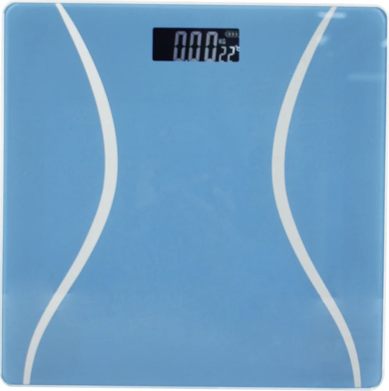 ELECTRONIC BATHROOM SCALE WITH LCD SCREEN UP TO 180 KG BLUE