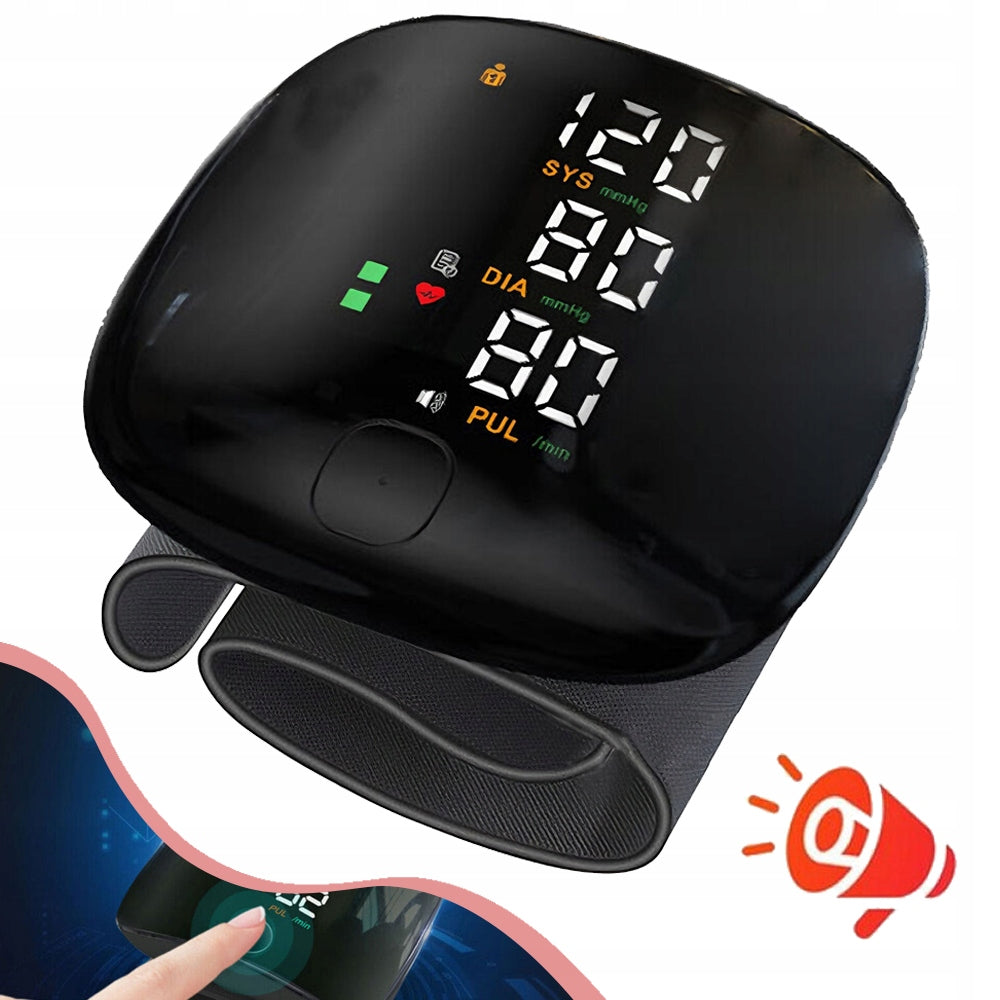 ELECTRONIC BLOOD PRESSURE MONITOR WRIST BATTERY ARRHYTHMIA CASE LCD PL Medical device no