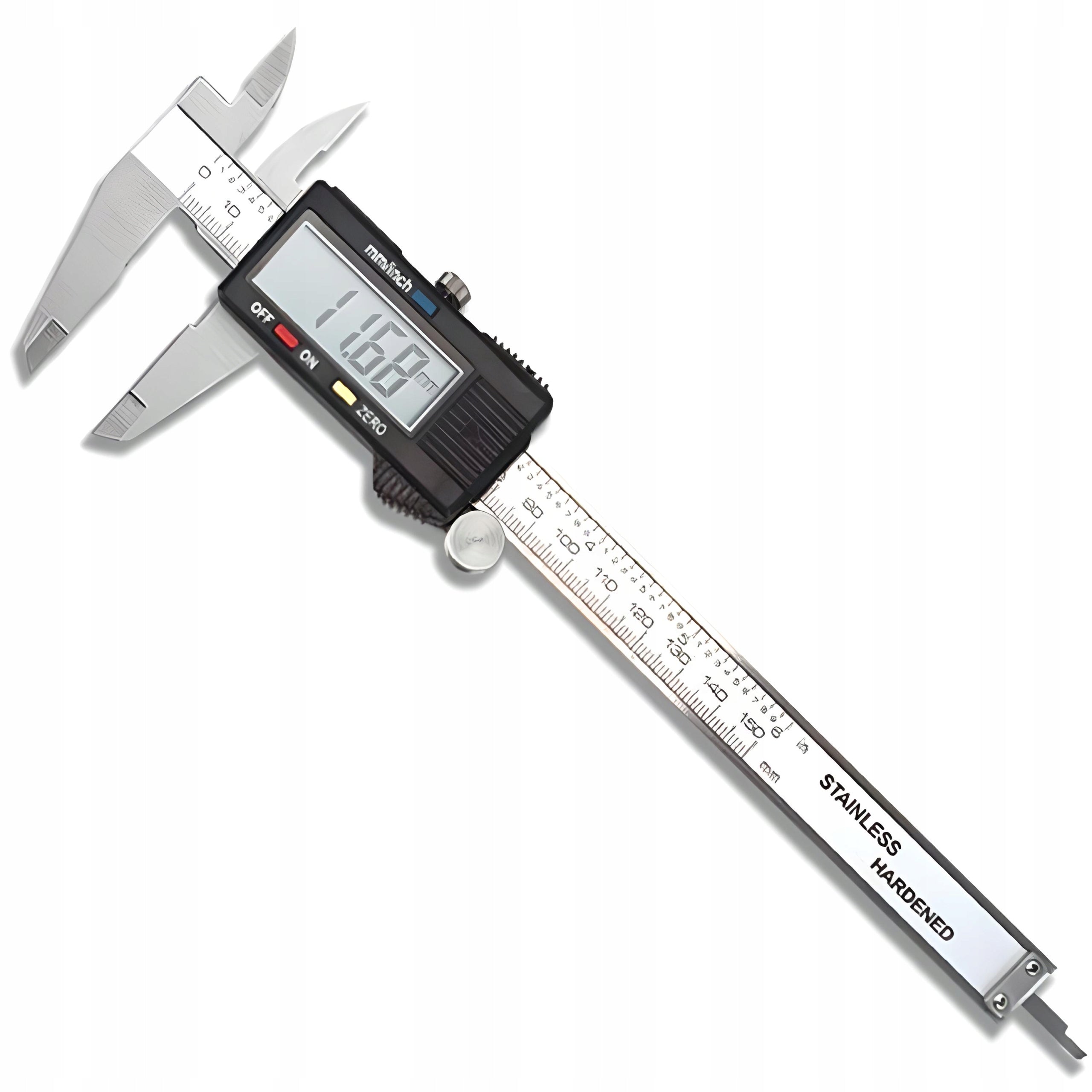 ELECTRONIC CALIPER STEEL DIGITAL MEASURING LCD 150mm CASE+2X BATTERIES Packaging status original