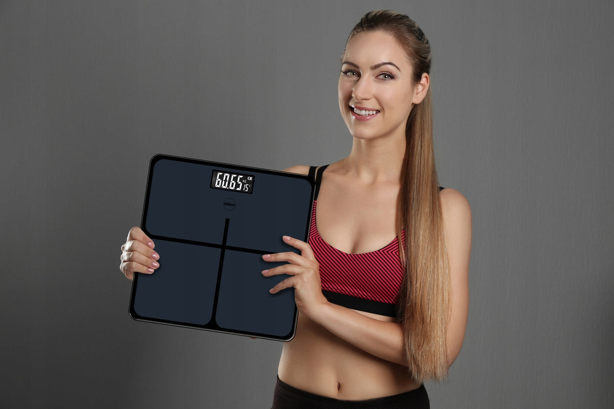 ELECTRONIC GLASS BATHROOM SCALE up to 180KG LCD GWO270 ori Eldom Packaging status original