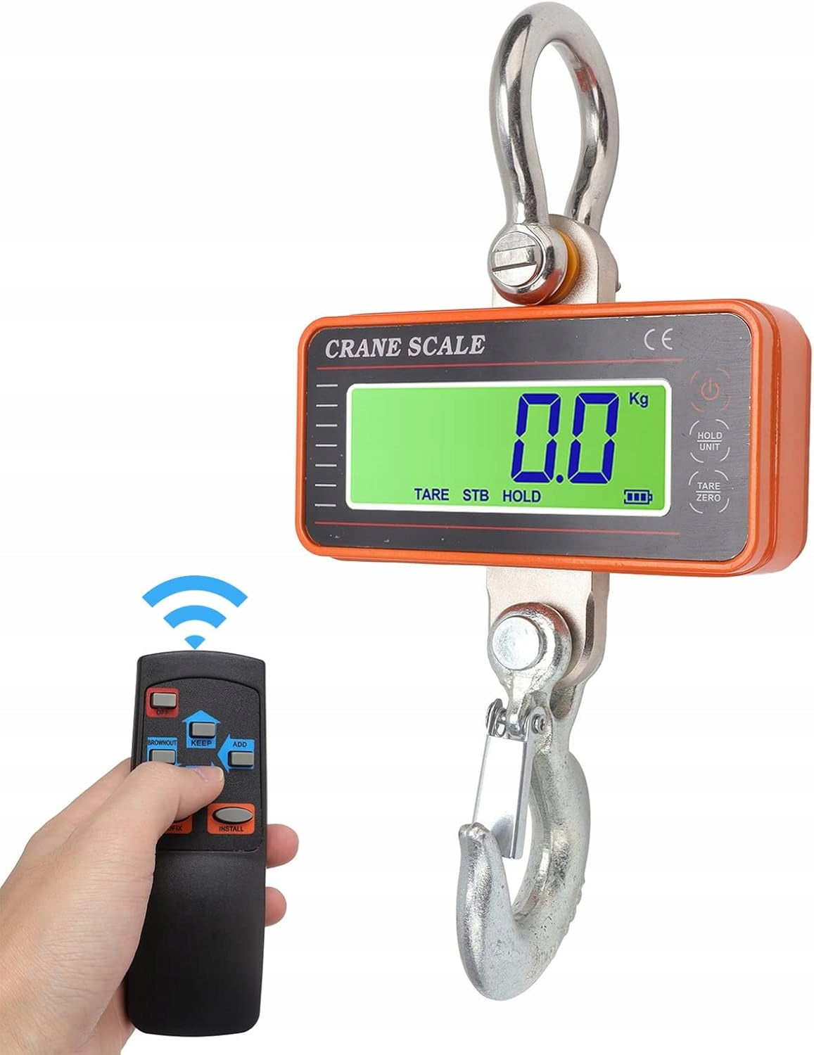 ELECTRONIC HANGING CRANE HOOK SCALE 1500KG SUSPENDED STORAGE